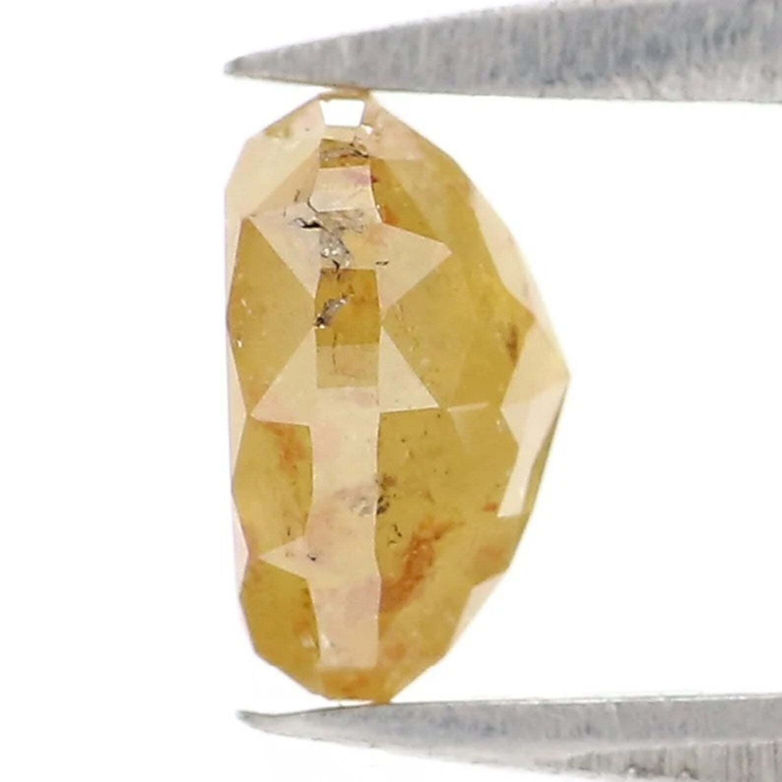 0.98 CT Natural Loose Heart Shape Diamond Yellow Color Heart Cut Diamond 6.15 MM Natural Loose Diamond Heart Shape Rose Cut Diamond QN2222