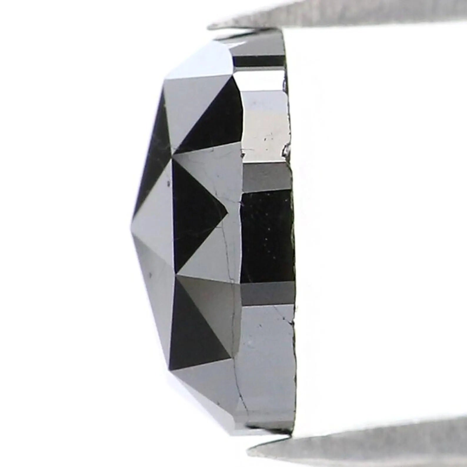 0.97 CT Natural Loose Oval Shape Diamond Black Color Oval Cut Diamond 7.05 MM Natural Loose Black Color Oval Rose Cut Diamond NQ1970