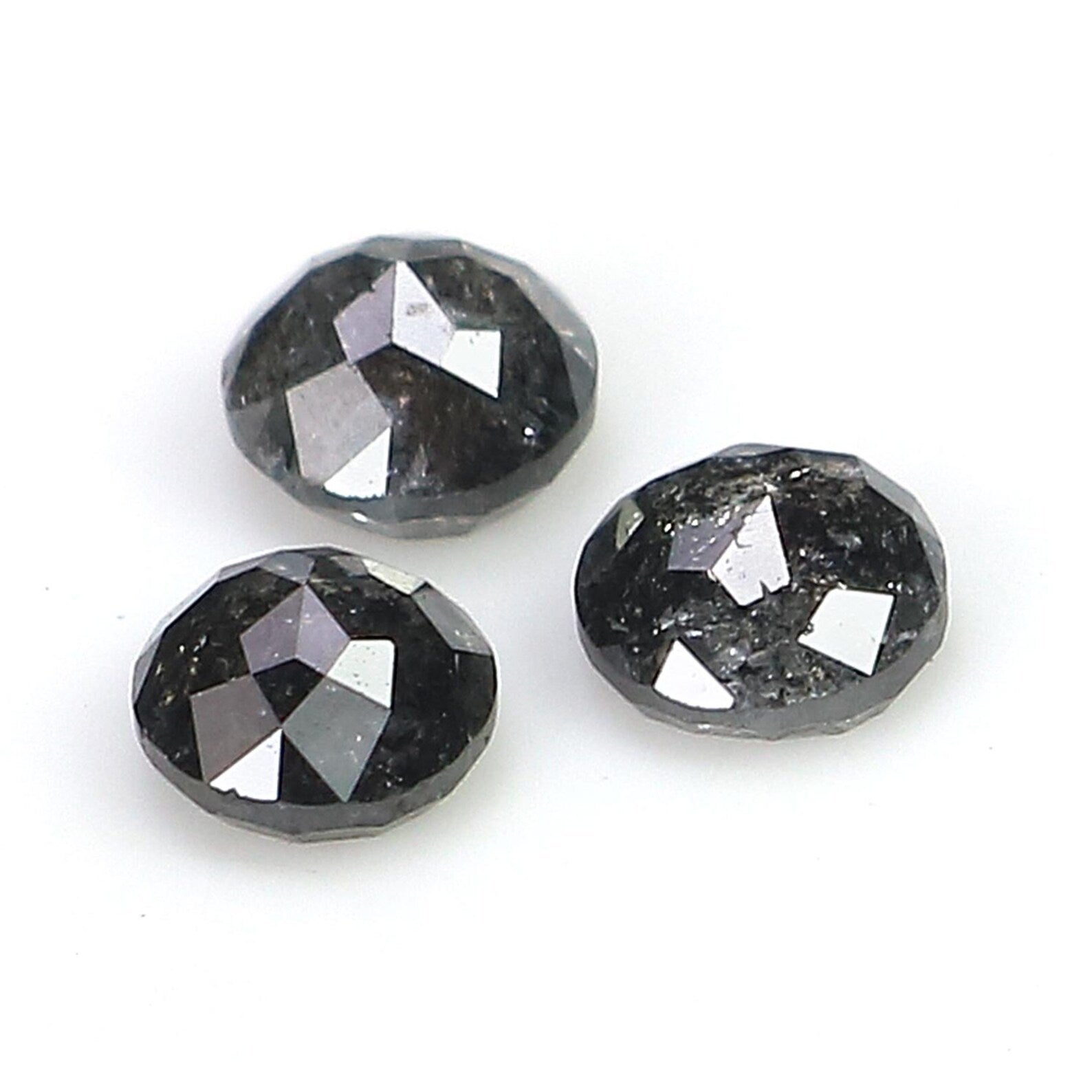 0.88 CT Natural Loose Round Shape Diamond Salt And Pepper Round Cut Diamond 3.70 MM Natural Loose Diamond Round Rose Cut Diamond NQ1876