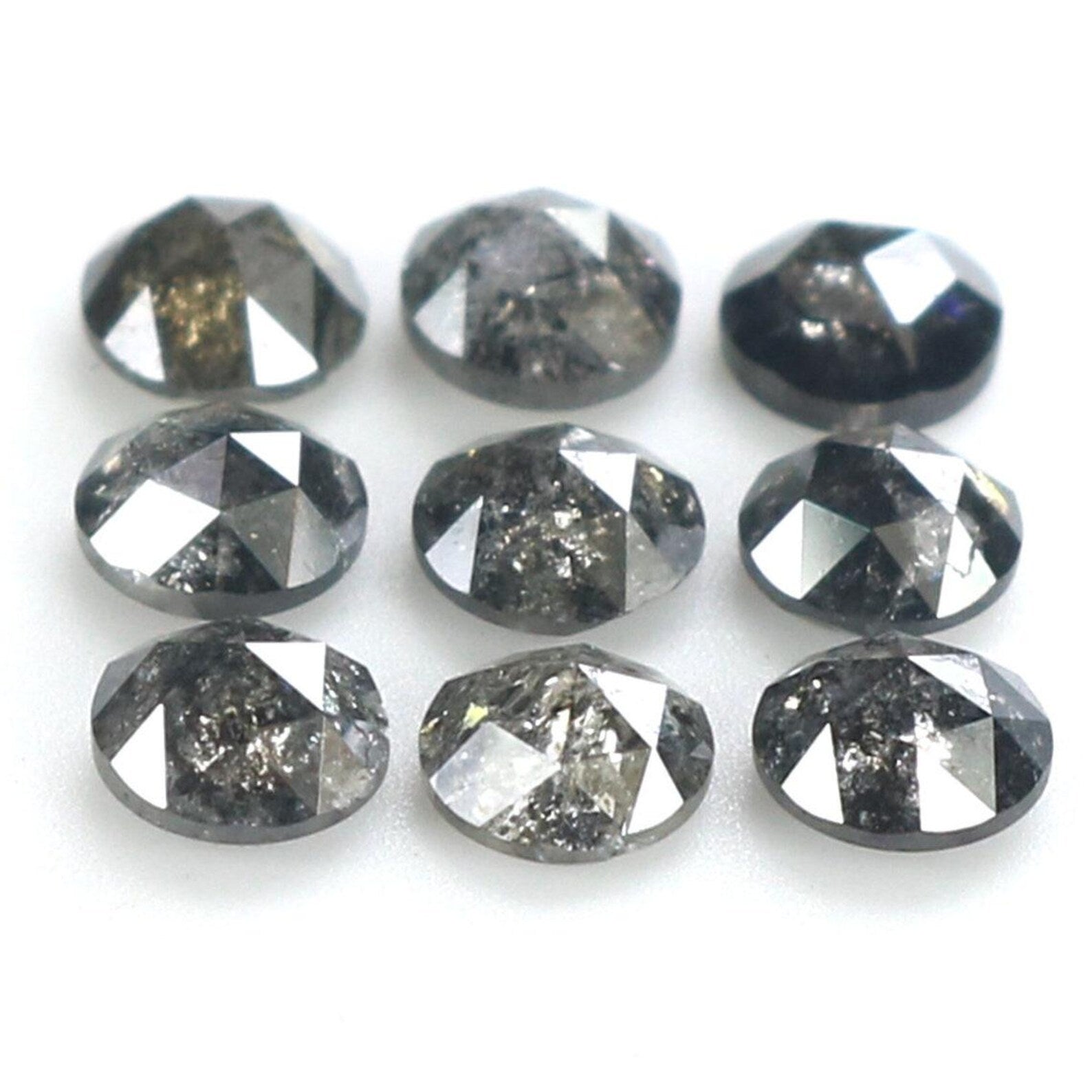 1.20 CT Natural Loose Round Shape Diamond Salt And Pepper Round Diamond 3.10 MM Natural Loose Black Grey Color Round Rose Cut Diamond NQ1795