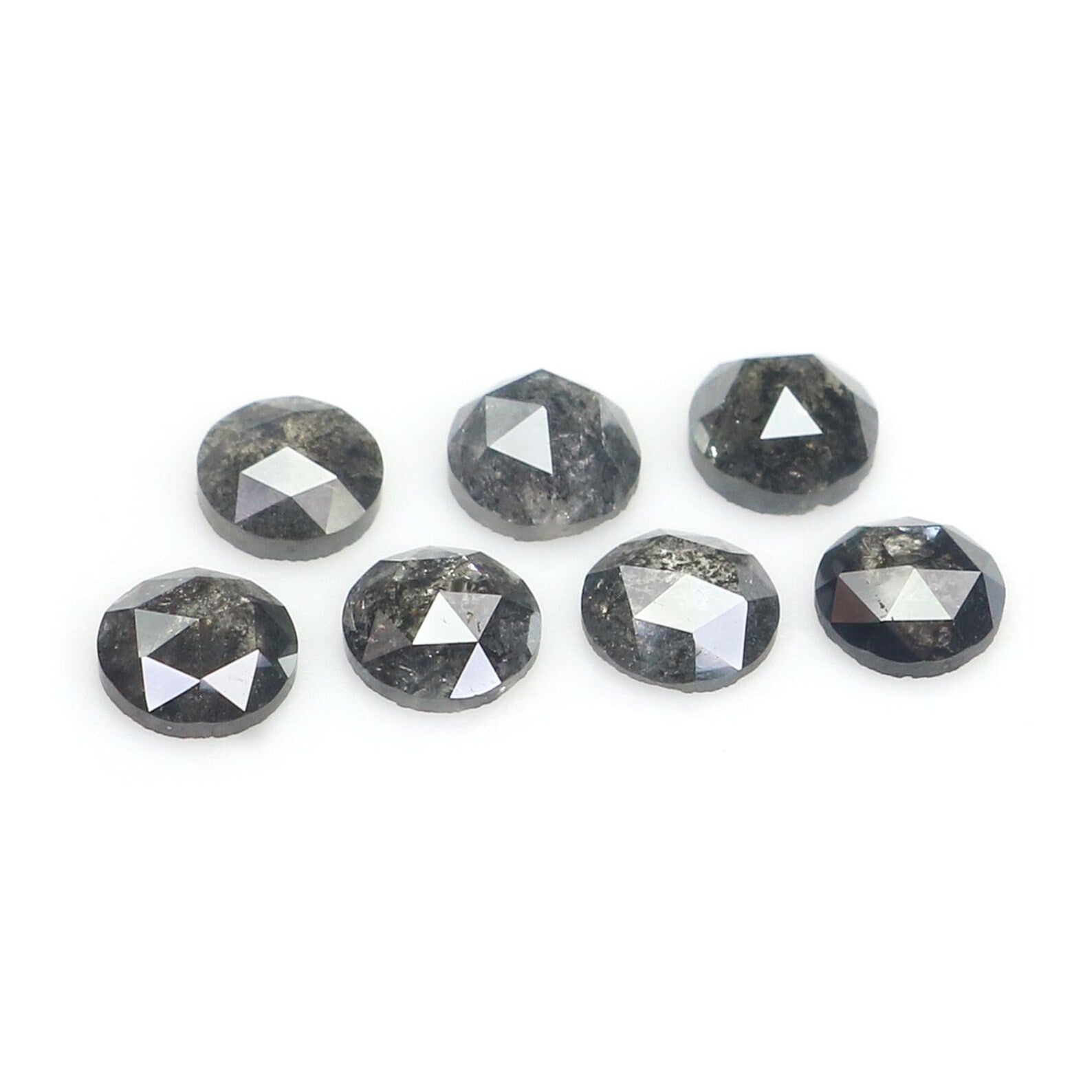 1.03 CT Natural Loose Rose Cut Diamond Salt And Pepper Round Diamond 3.30 MM Natural Loose Black Grey Round Rose Cut Shape Diamond NQ2073