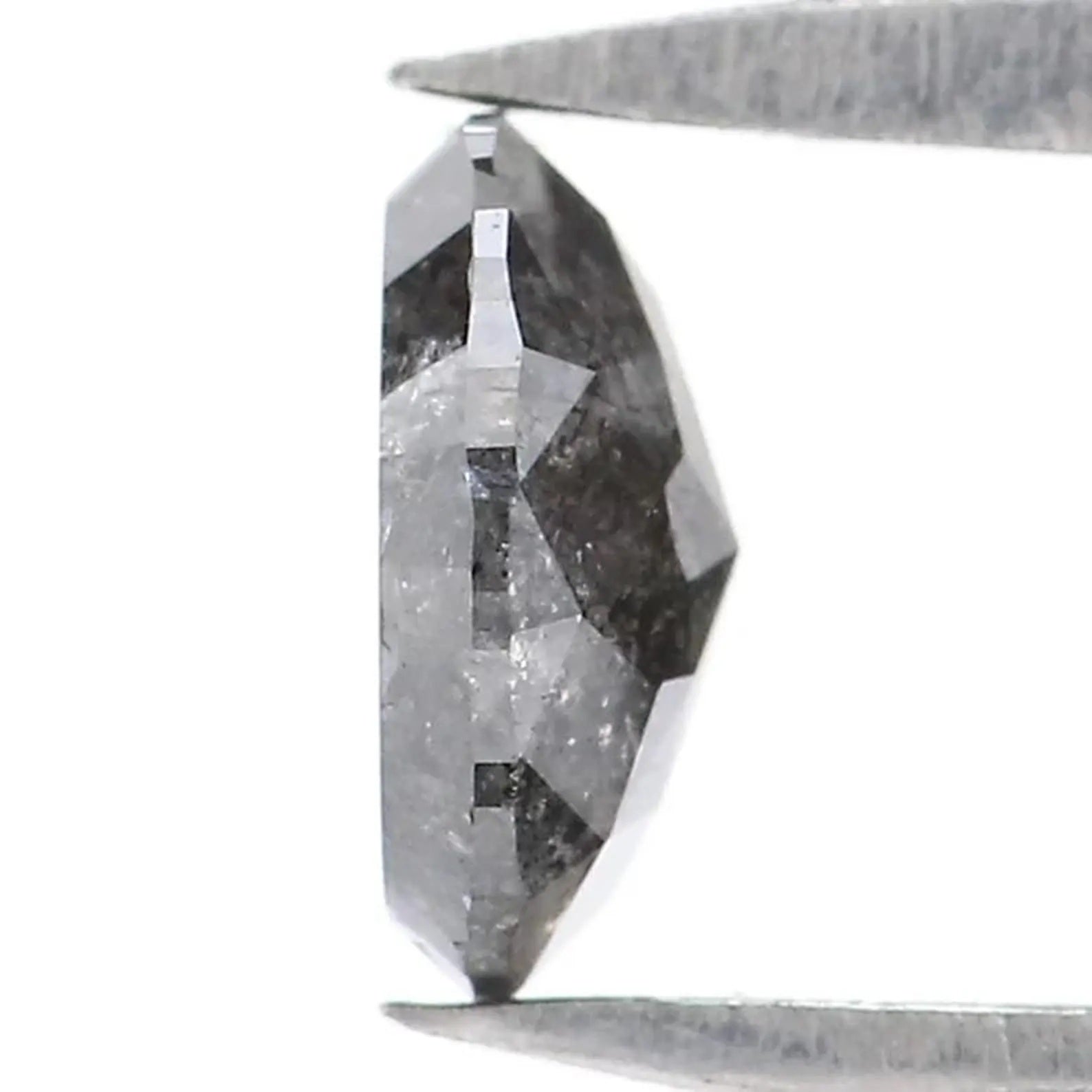 0.40 CT Natural Loose Oval Shape Diamond Salt And Pepper Oval Diamond 5.50 MM Natural Loose Black Grey Color Oval Rose Cut Diamond NQ2116