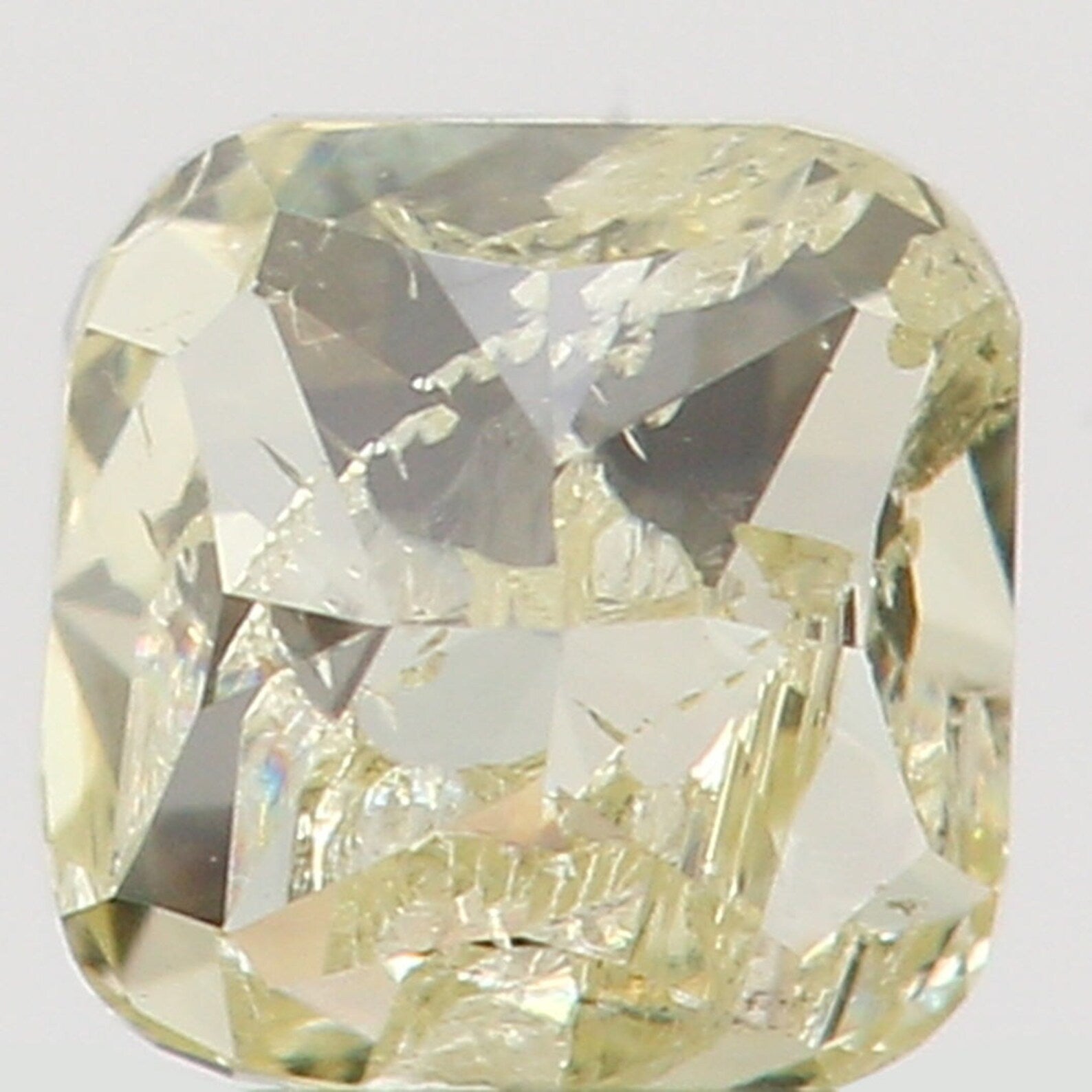 0.20 Ct Natural Loose Diamond Cushion Yellow Color I1 Clarity 3.10 MM N7391