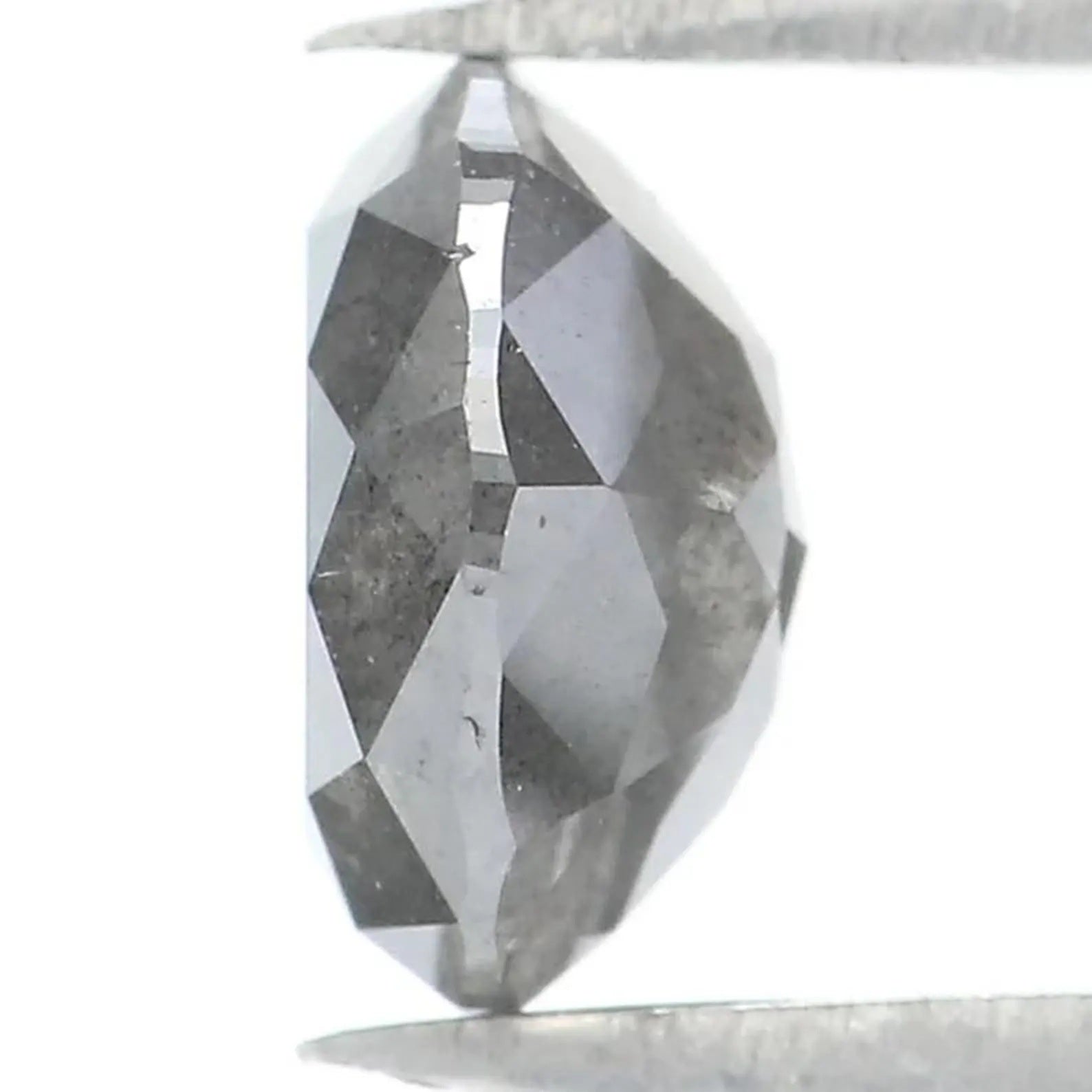 1.37 CT Natural Loose Round Shape Diamond Salt And Pepper Round Cut Diamond 6.80 MM Natural Black Grey Color Round Rose Cut Diamond NQ1142
