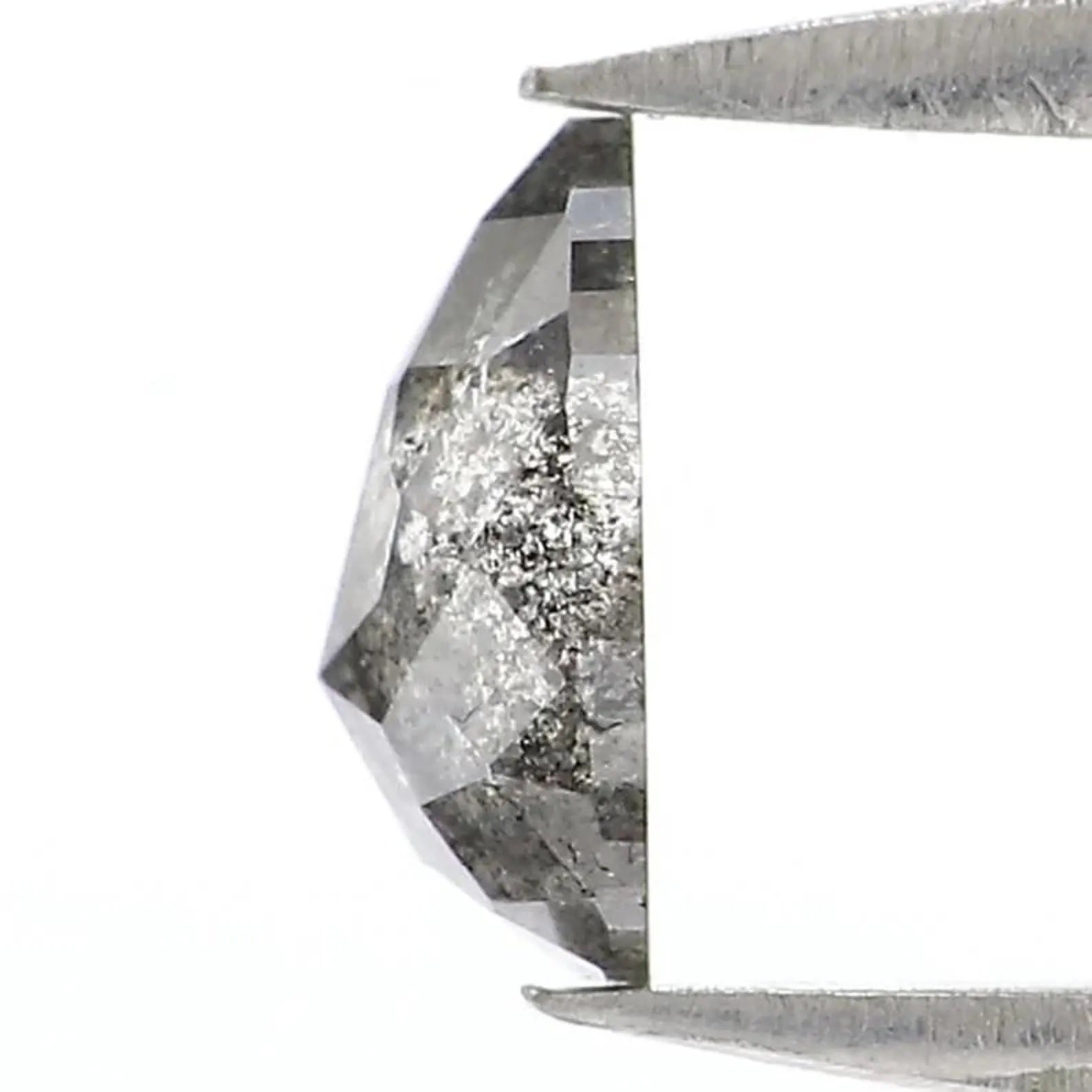 0.45 CT Natural Loose Pear Shape Diamond Salt And Pepper Pear Diamond 5.85 MM Natural Diamond Black Grey Color Pear Rose Cut Diamond NQ2439