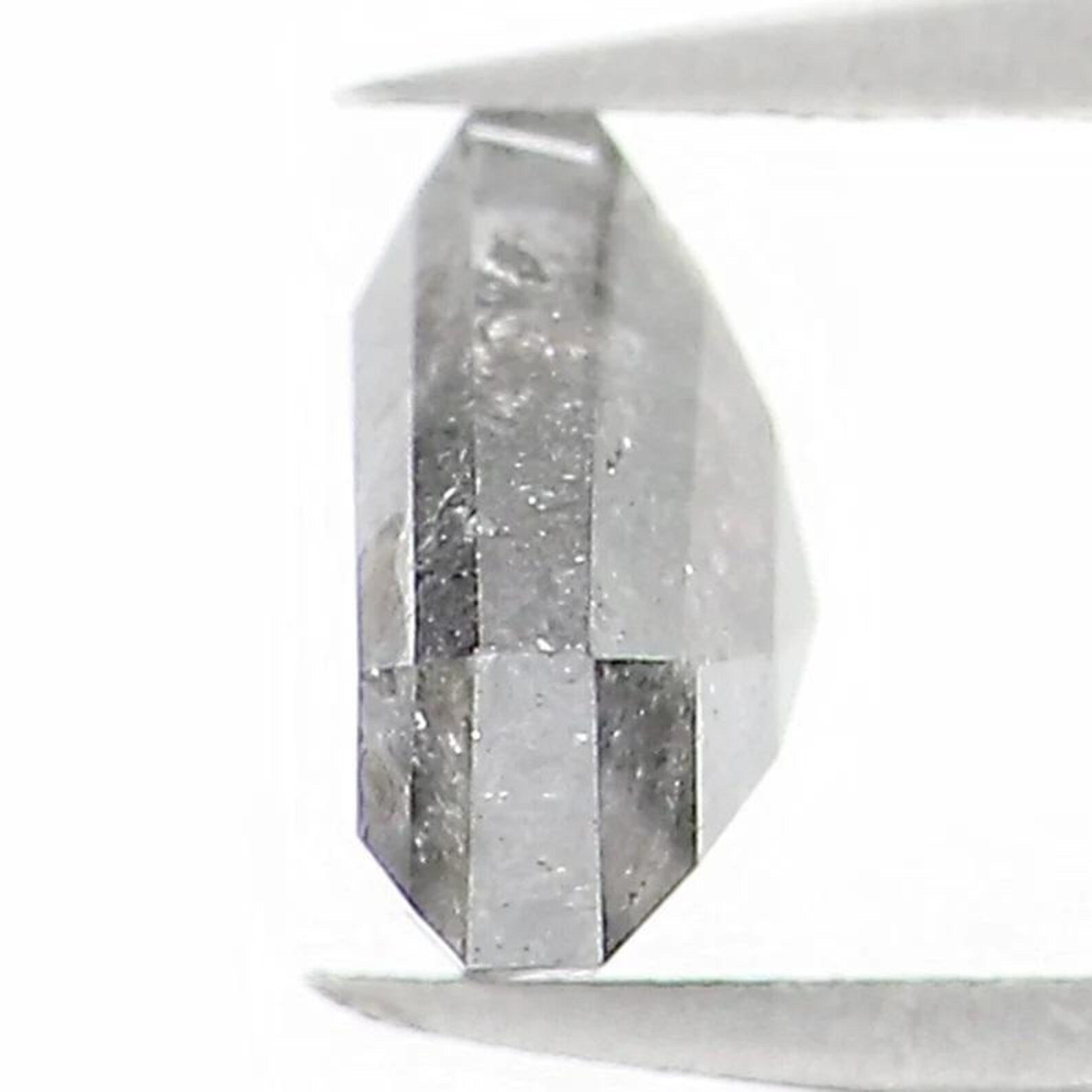 0.50 CT Natural Loose Shield Shape Diamond Salt And Pepper Shield Diamond 4.40 MM Natural Loose Black Grey Shield Rose Cut Diamond NQ1535