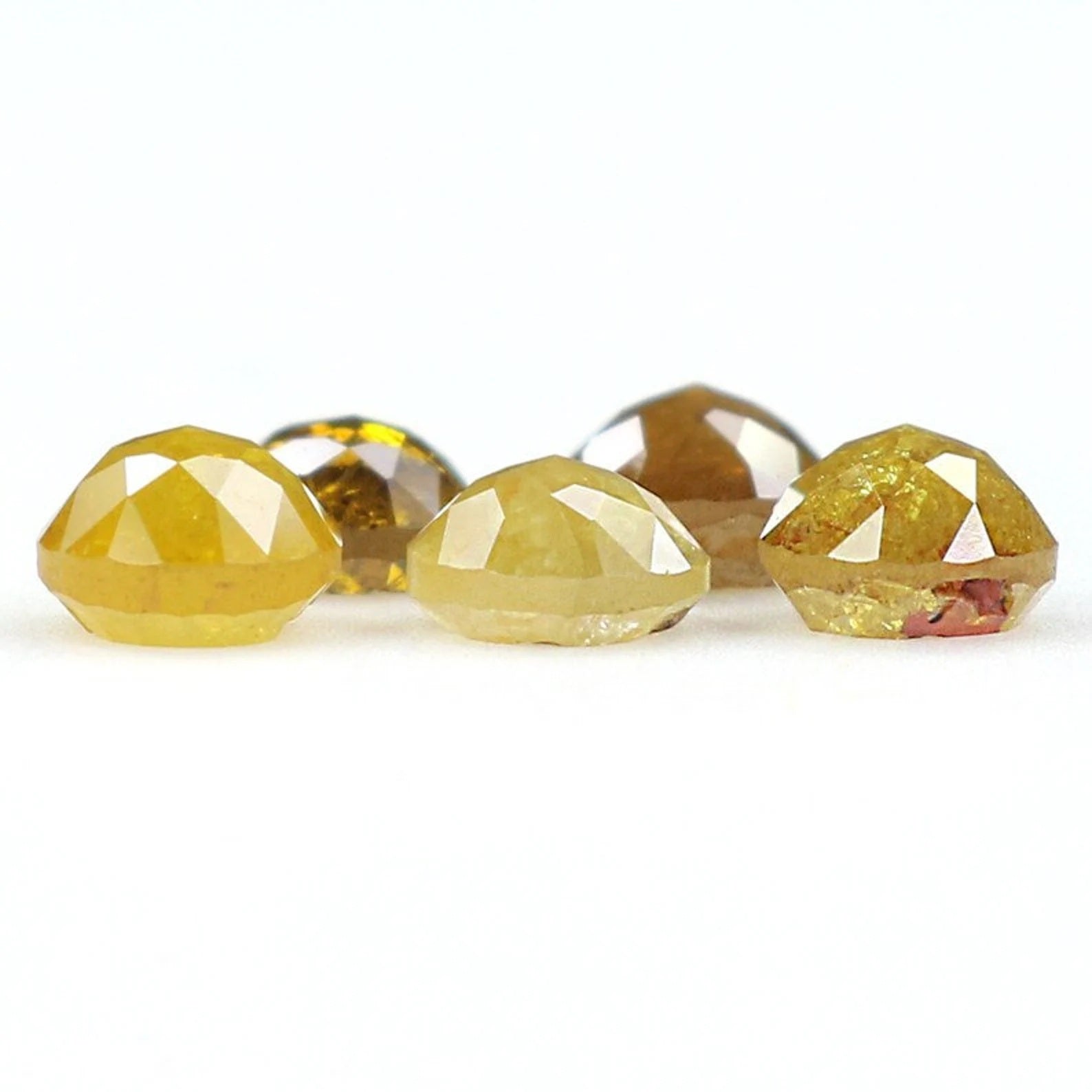 1.27 Ct Natural Loose Round Shape Diamond Yellow Brown Color Round Diamond 2.50 MM Natural Yellow Brown Color Round Rose Cut Diamond NQ1716