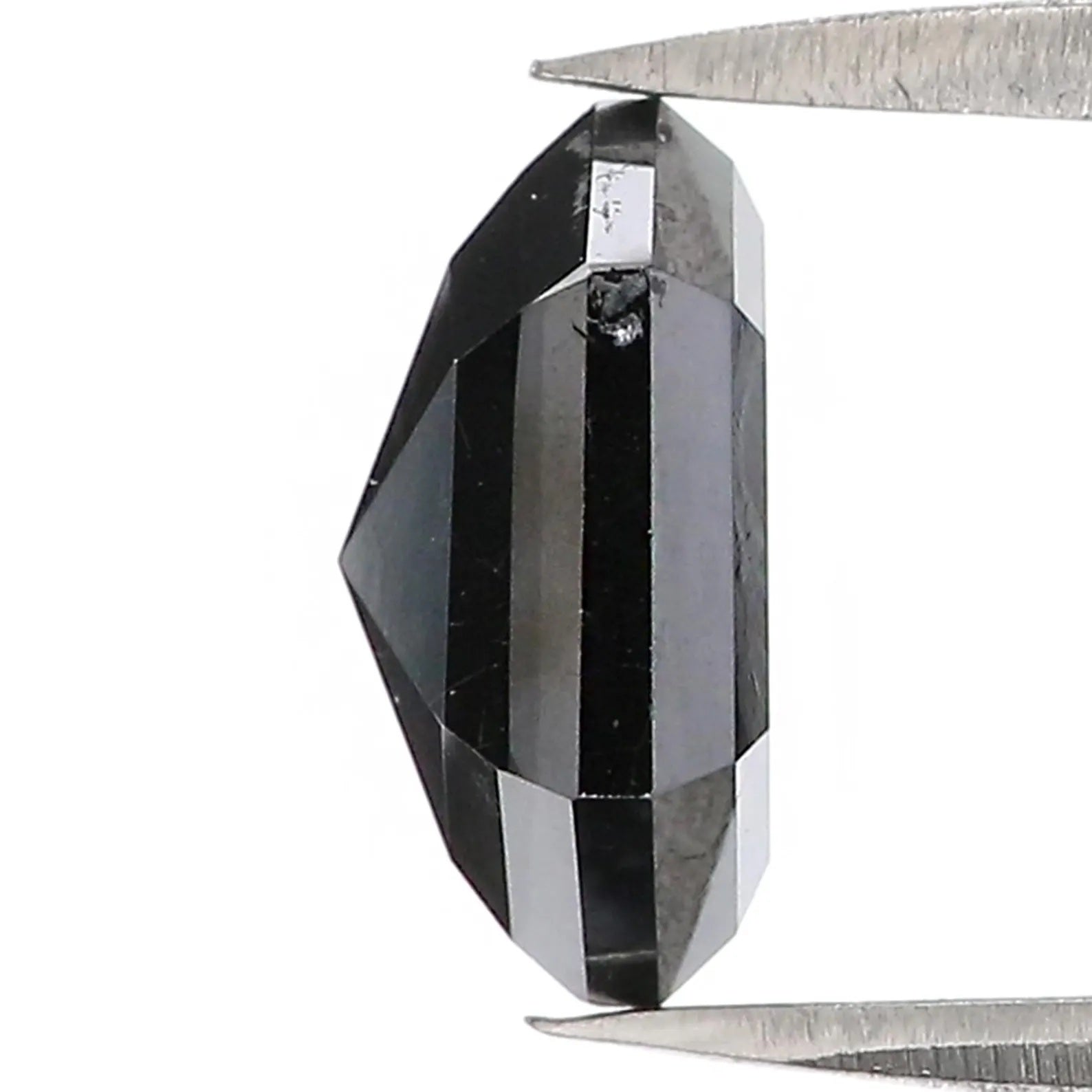 3.11 CT Natural Loose Hexagon Shape Diamond Black Color Hexagon Cut Diamond 10.00 MM Natural Diamond Black Hexagon Rose Cut Diamond QN607