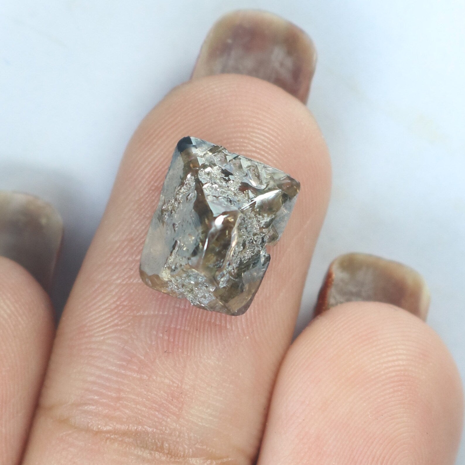 2.81 Ct Natural Loose Diamond Rough Brown Color I3 Clarity 9.55 MM KDN145