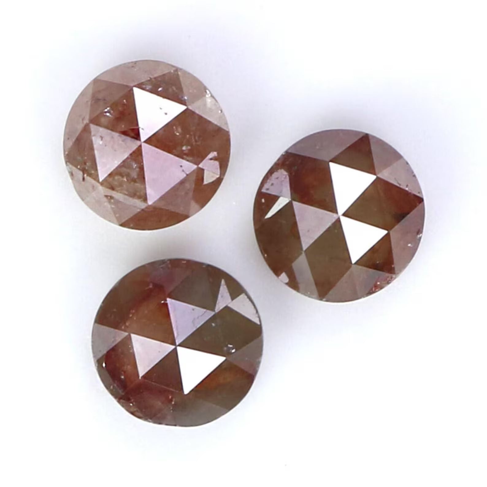 1.51 Ct Natural Loose Round Shape Diamond Brown Color Round Cut Diamond 4.35 MM Natural Diamond Brown Color Round Rose Cut Diamond NQ7438