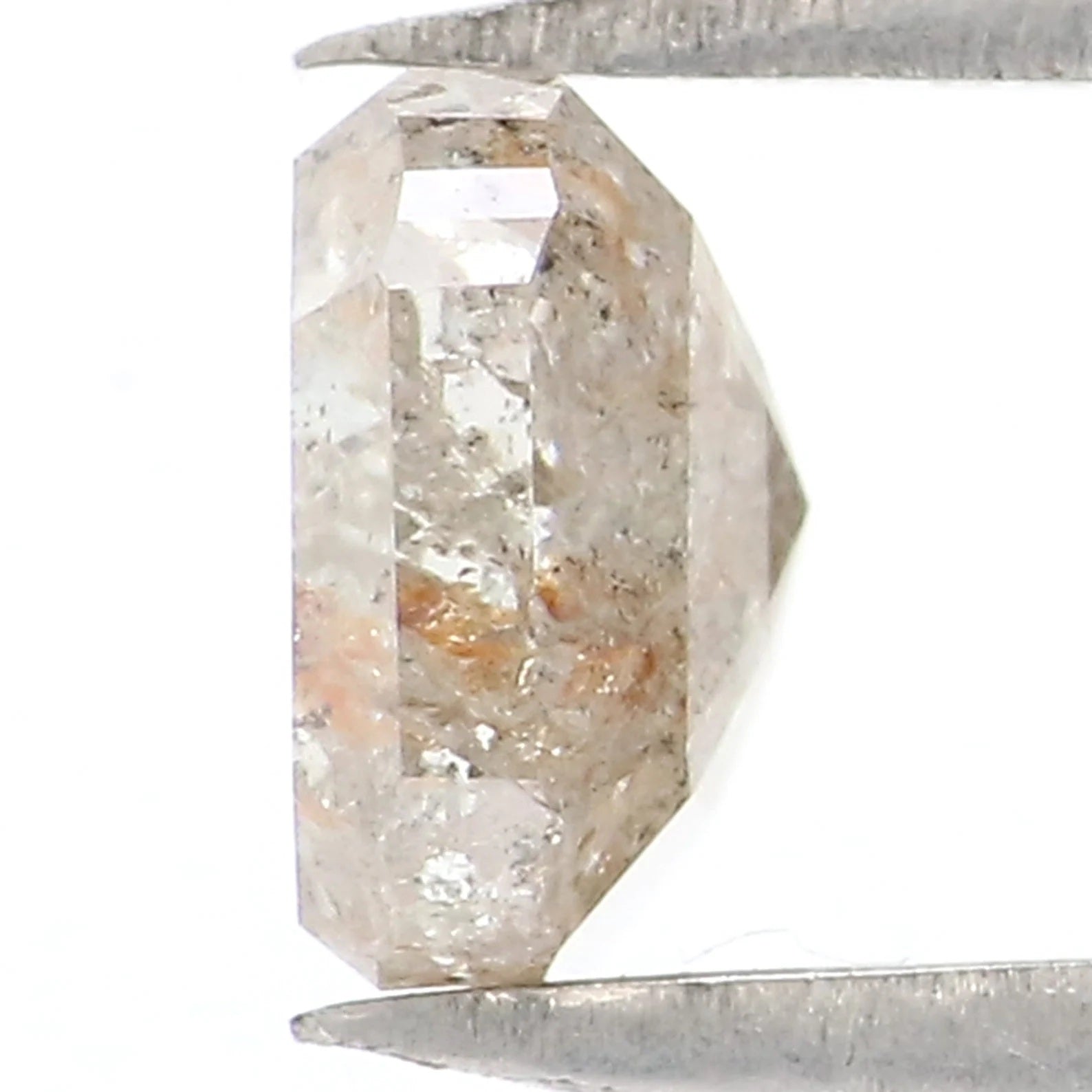 Natural Loose Cushion Grey Color Diamond 1.06 CT 5.60 MM Cushion Shape Rose Cut Diamond KDN8725