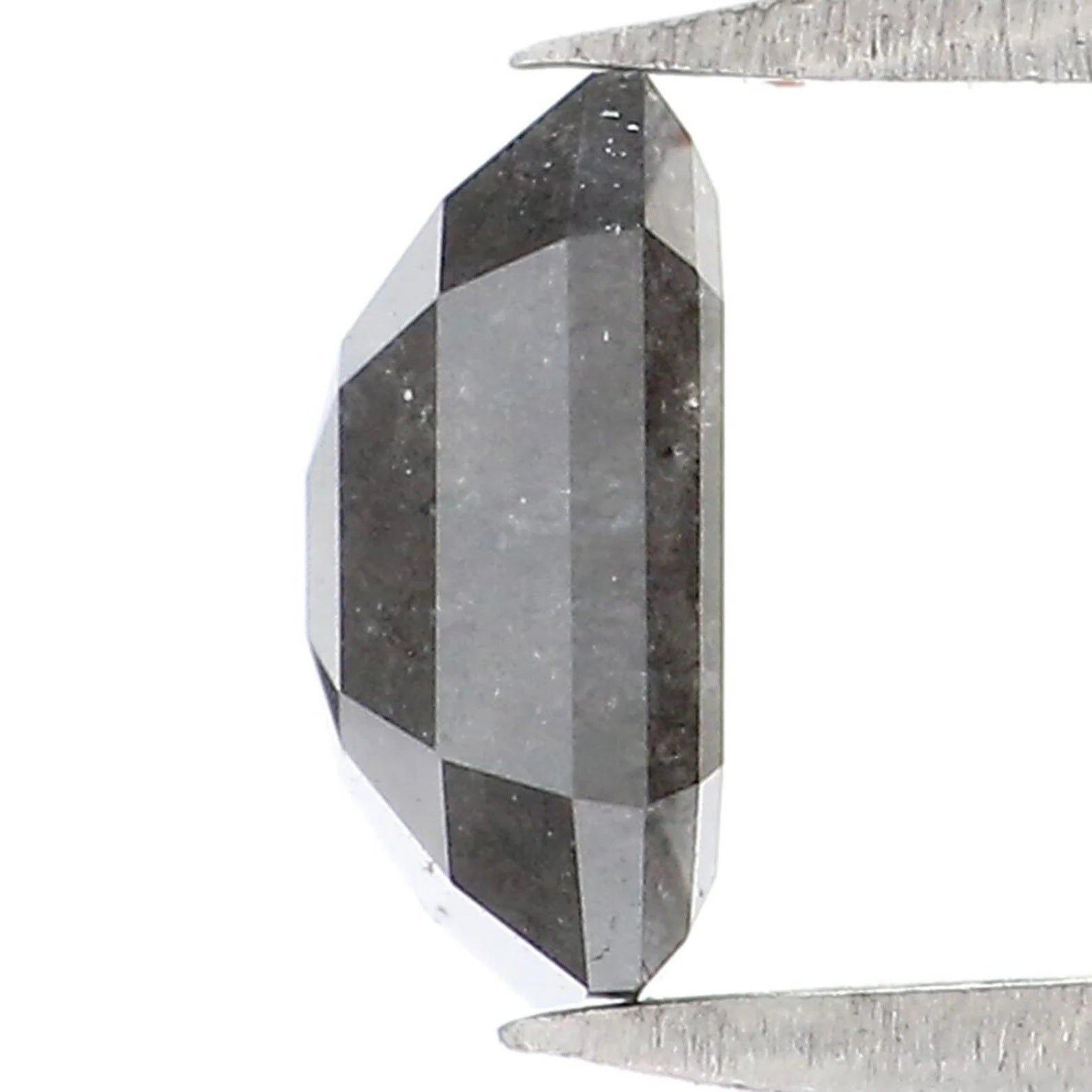 0.74 CT Natural Loose Emerald Shape Diamond Salt Pepper Emerald Cut Diamond 6.05 MM Natural Black Grey Color Emerald Rose Cut Diamond NQ2016