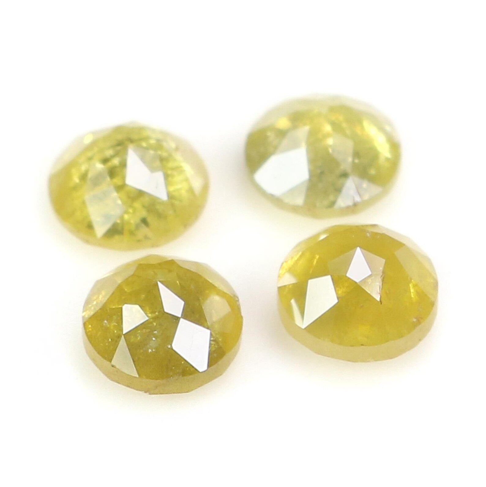 1.45 CT Natural Loose Round Rose Cut Diamond Yellow Color Round Shape Diamond 4.15 MM Natural Loose Diamond Round Rose Cut Diamond NQ1442