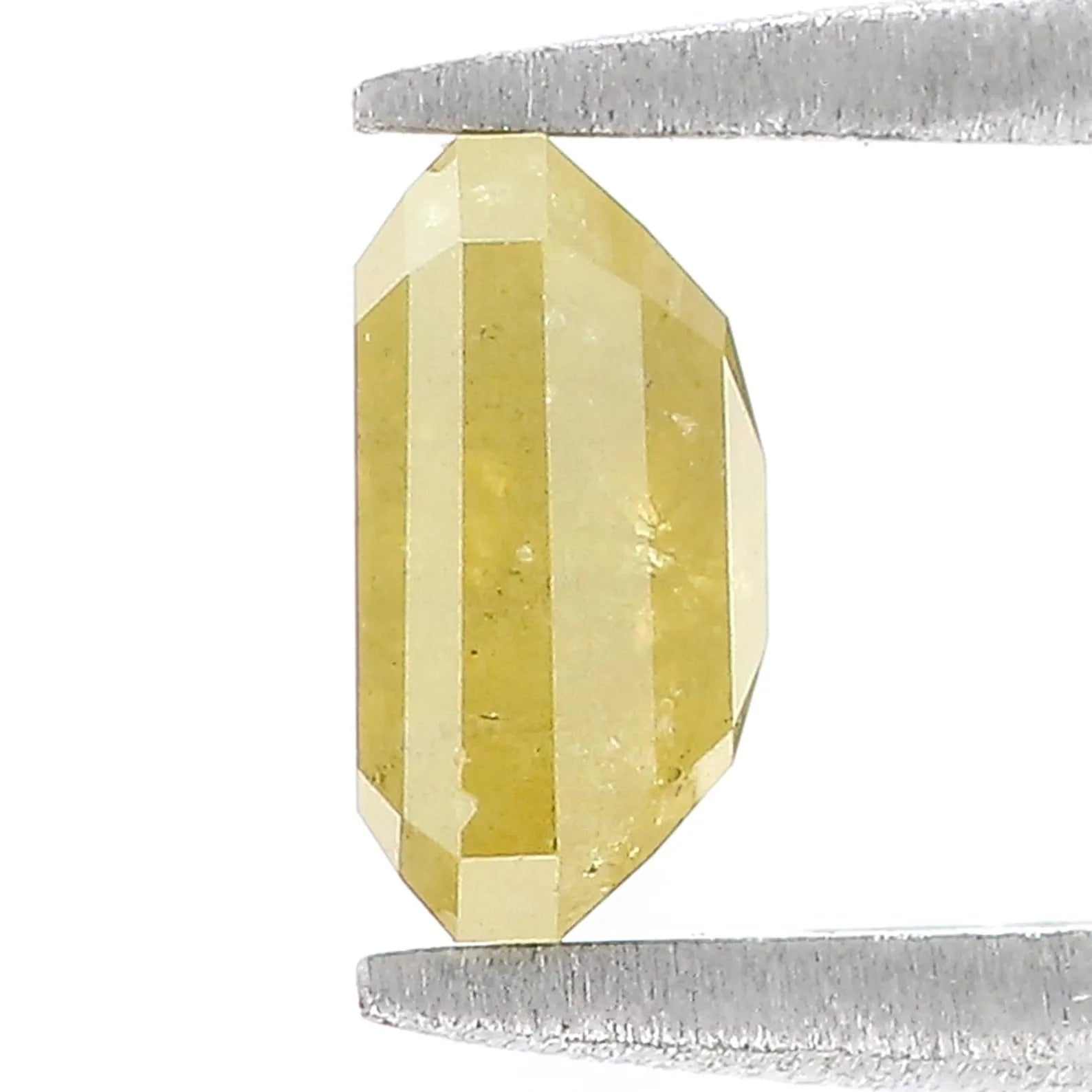 1.24 CT Natural Loose Emerald Shape Diamond Yellow Color Emerald Diamond 6.70 MM Natural Black Green Color Emerald Rose Cut Diamond QN630