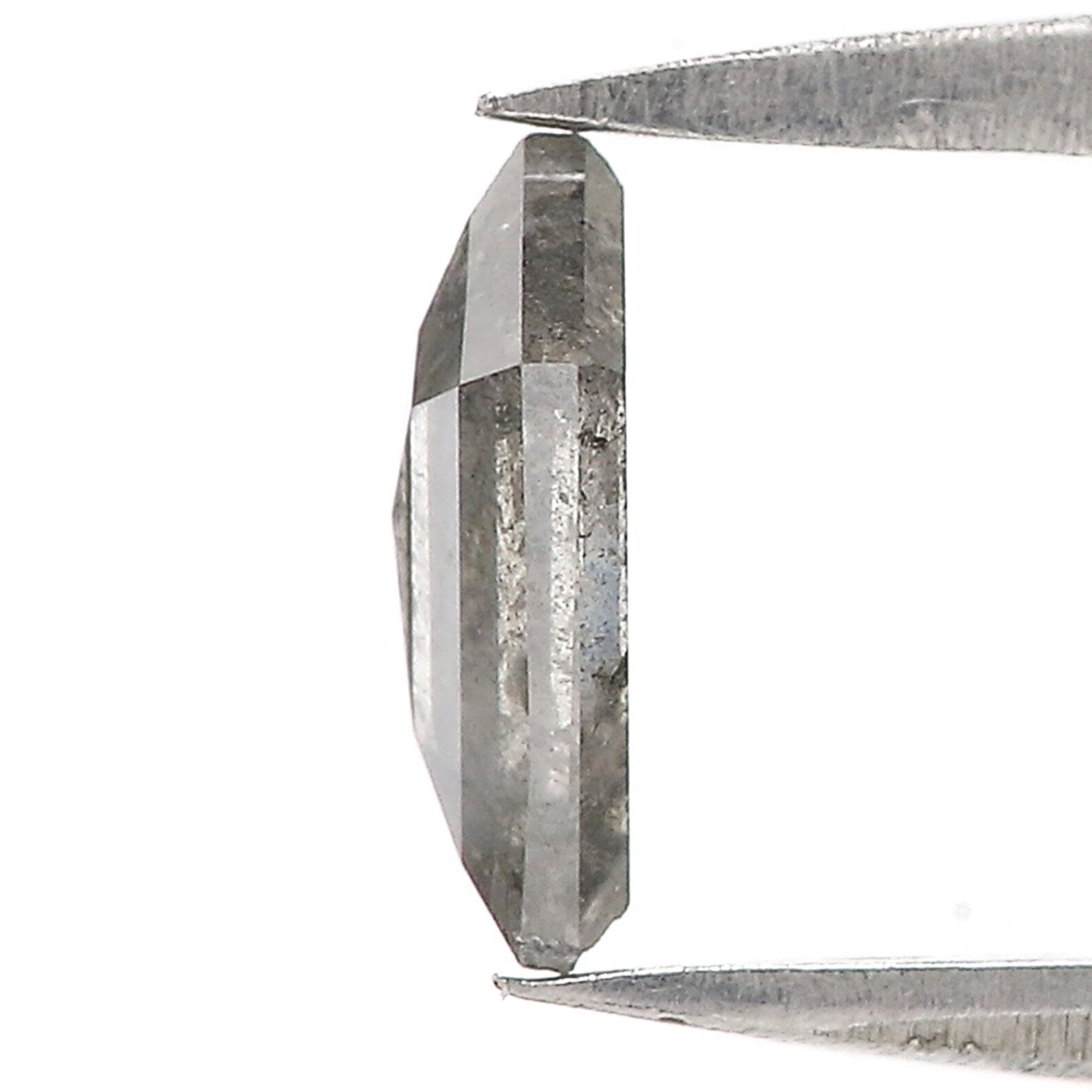 0.57 CT Natural Loose Antique Shape Diamond Salt And Pepper Diamond 7.85 MM Natural Loose Diamond Black Grey Color Antique Diamond NQ2497