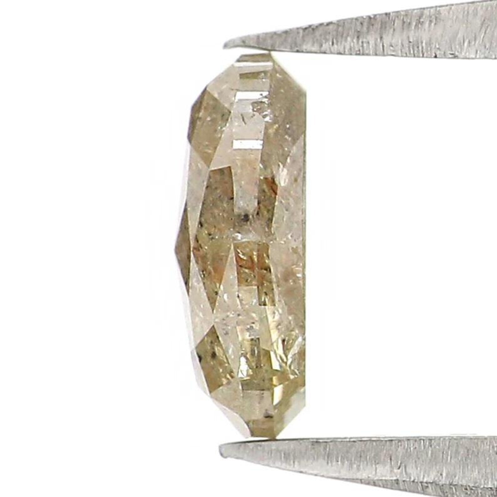 0.67 CT Natural Loose Oval Shape Diamond Salt And Pepper Oval Diamond 6.45 MM Natural Loose Diamond Gray Color Oval Rose Cut Diamond NQ416