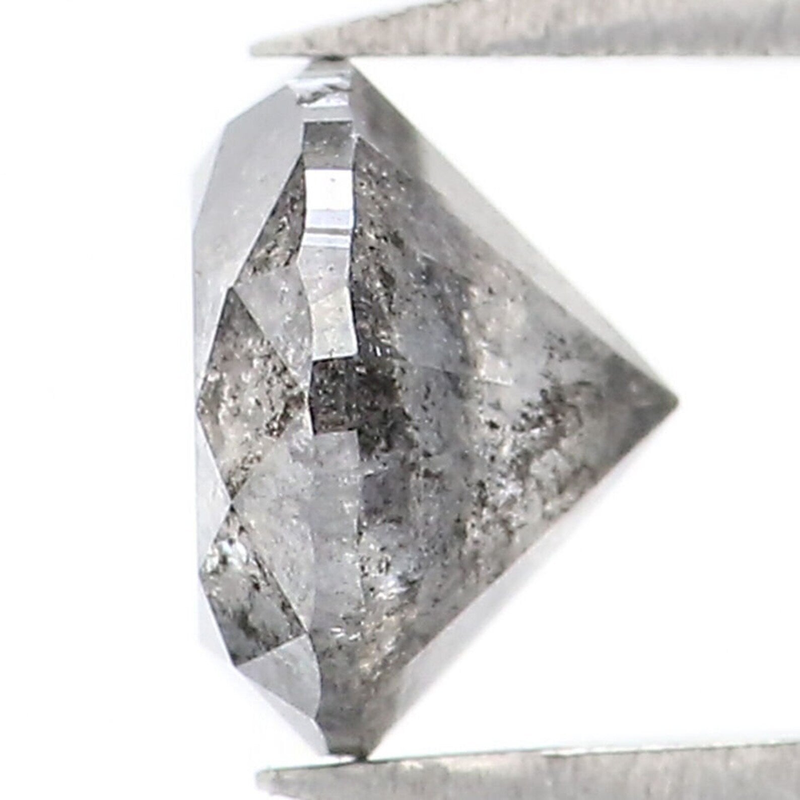 0.93 Ct Natural Loose Round Brilliant Cut Diamond Salt And Pepper Round Diamond 5.80 MM Natural Black Grey Color Round Shape Diamond NQ9357