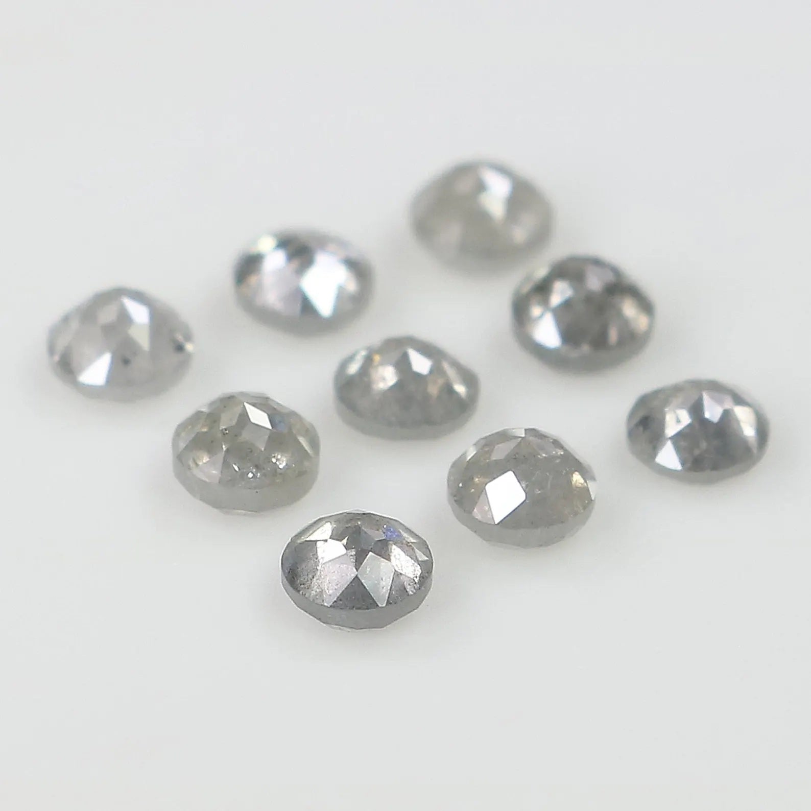 0.98 CT Natural Loose Round Shape Diamond Grey Color Round Diamond 2.70 MM Natural Loose Diamond Grey Color Round Rose Cut Diamond NQ2556