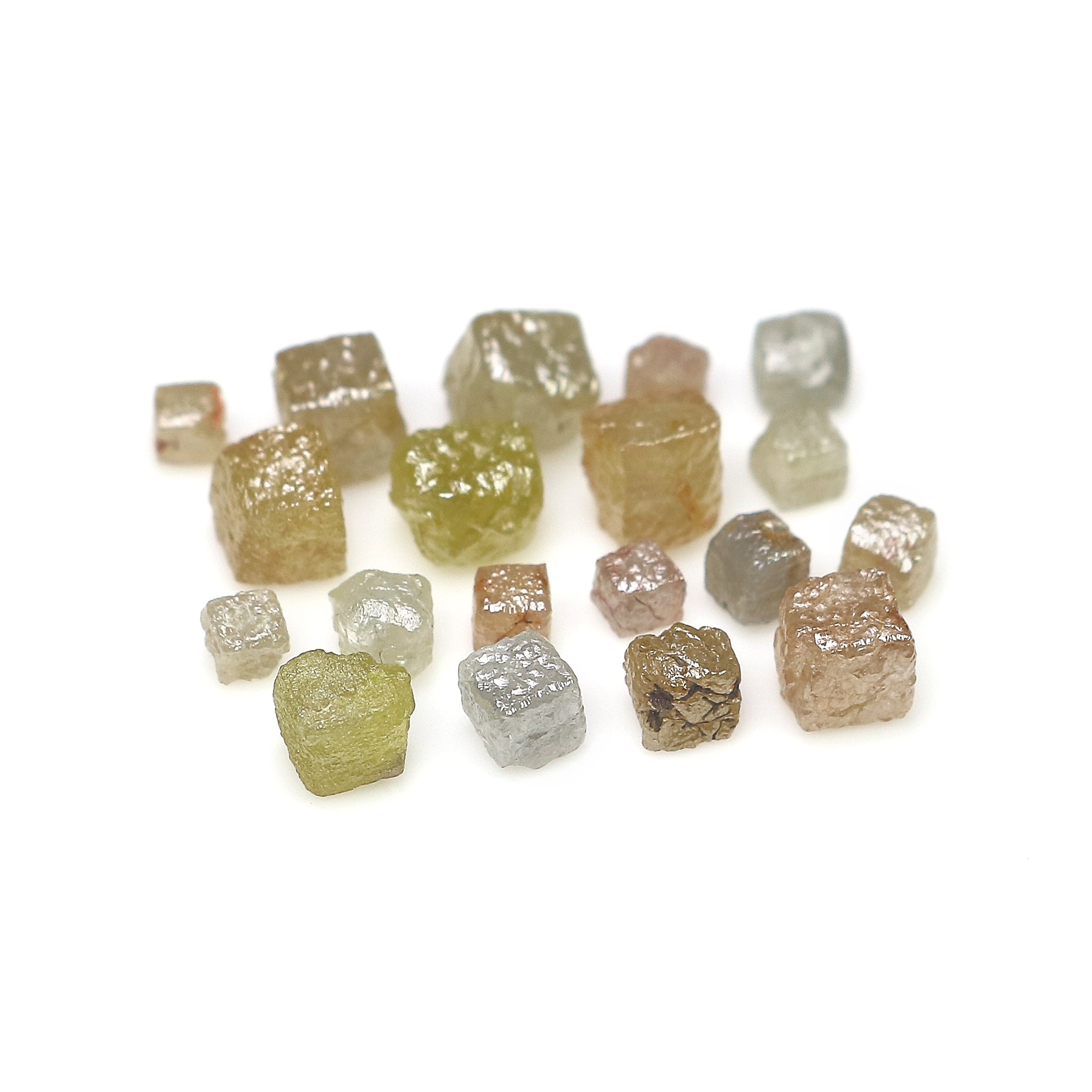 Natural Loose Rough Cube Shape Diamond Mix Color Rough Cut Diamond 2.00 to 4.00 MM 1 Ct Scoop Uncut Rough Cube Irregular Cut Diamond Q75