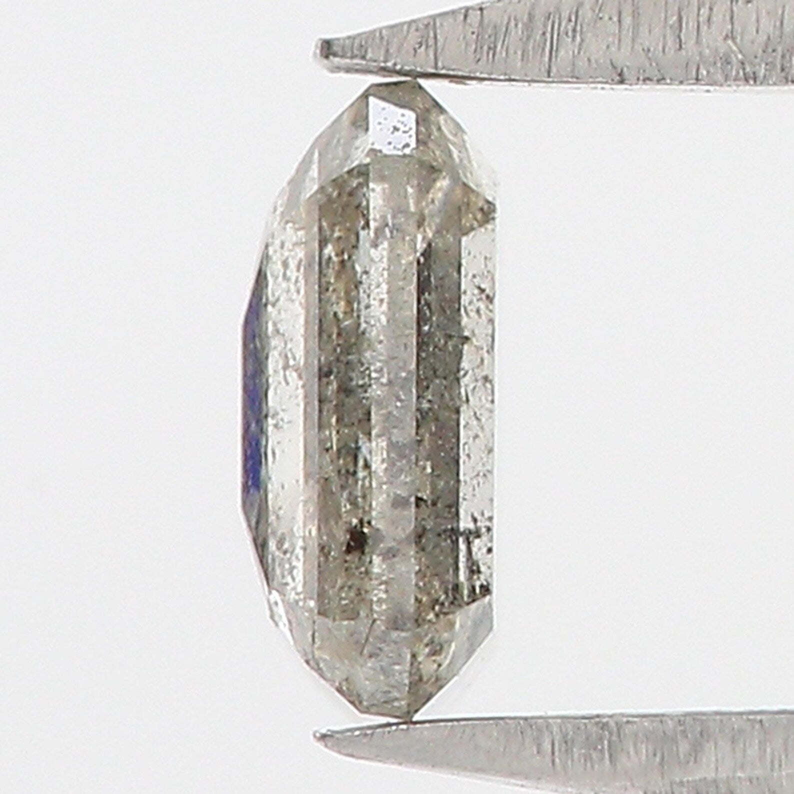 0.41 CT Natural Loose Emerald Shape Diamond Salt And Pepper Emerald Diamond 5.15 MM Natural Black Grey Color Emerald Rose Cut Diamond NQ2560