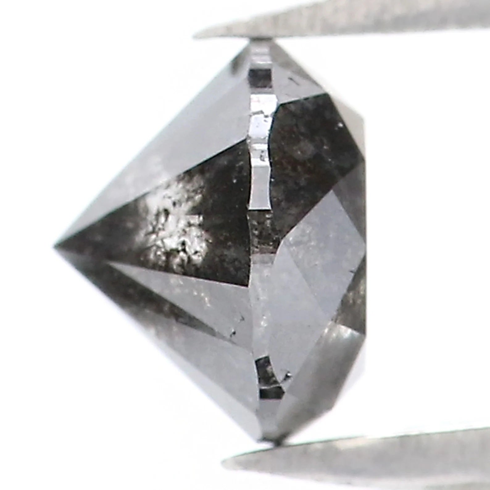 Natural Loose Round Diamond Black Grey Color 0.83 CT 5.40 MM Round Brilliant Cut Diamond KDN8714