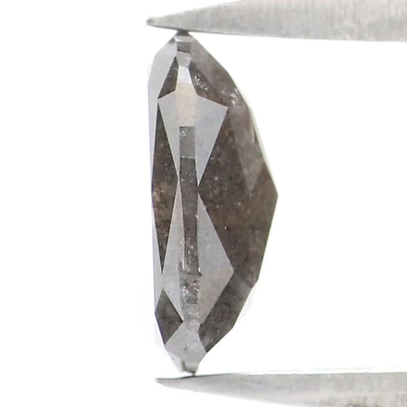 0.75 CT Natural Loose Cushion Cut Diamond Salt And Pepper Cushion Diamond 7.05 MM Natural Black Grey Color Cushion Rose Cut Diamond NQ7086