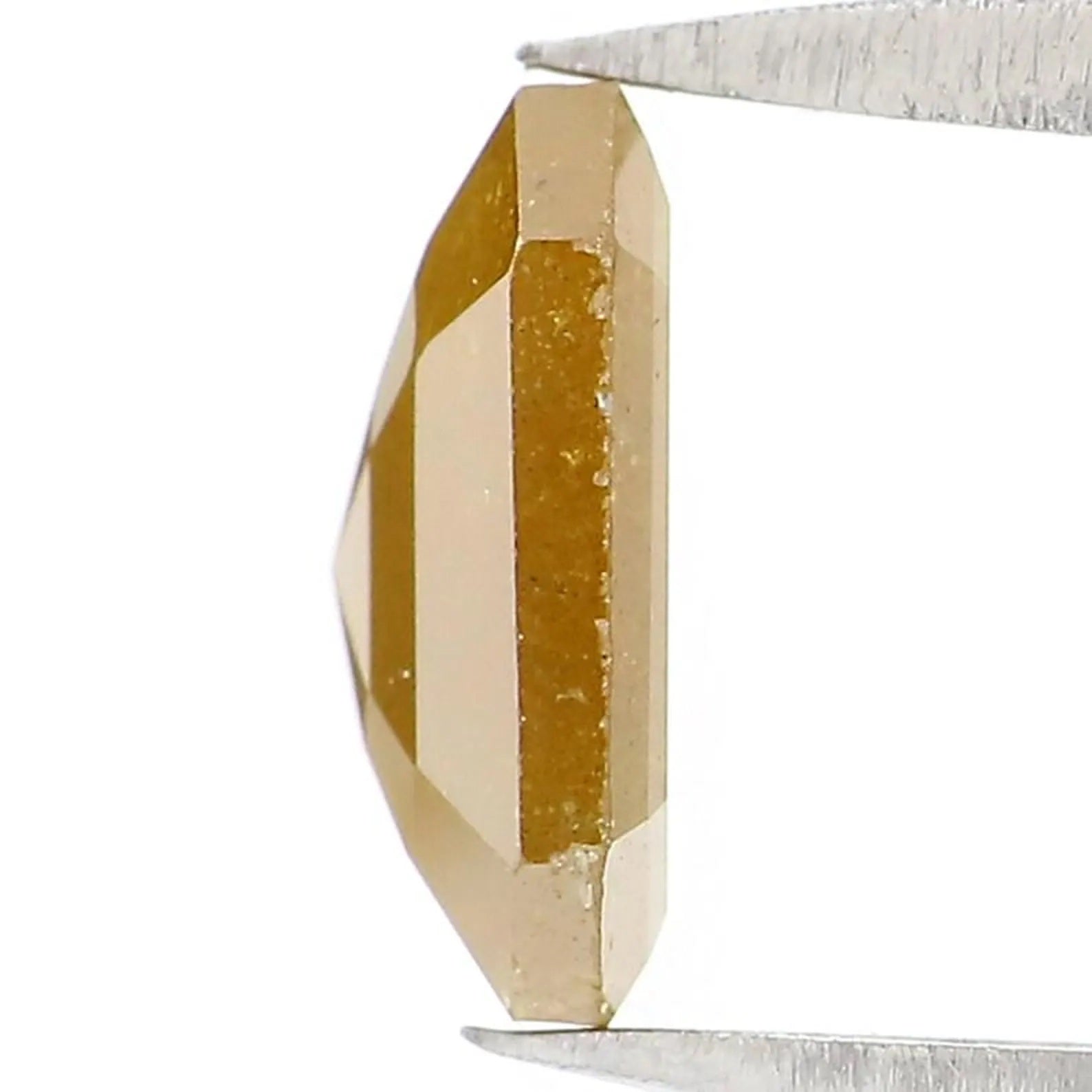 1.49 Ct Natural Loose Emerald Shape Diamond Yellow Color Emerald Diamond 7.55 MM Natural Loose Yellow Color Emerald Rose Cut Diamond NQ504