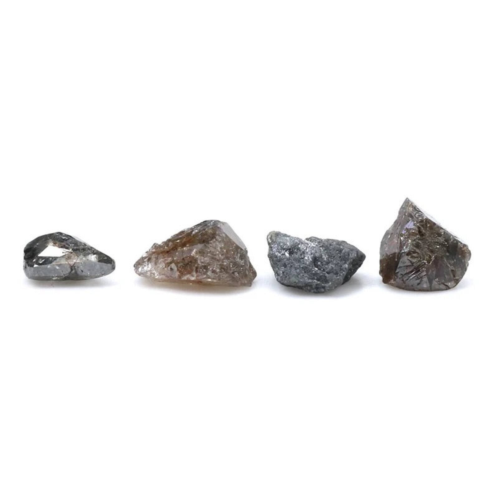 4.04 CT Natural Loose Rough Shape Diamond Salt And Pepper Irregular Cut Diamond 6.05 MM Natural Black Grey Color Rough Uncut Diamond NQ1887