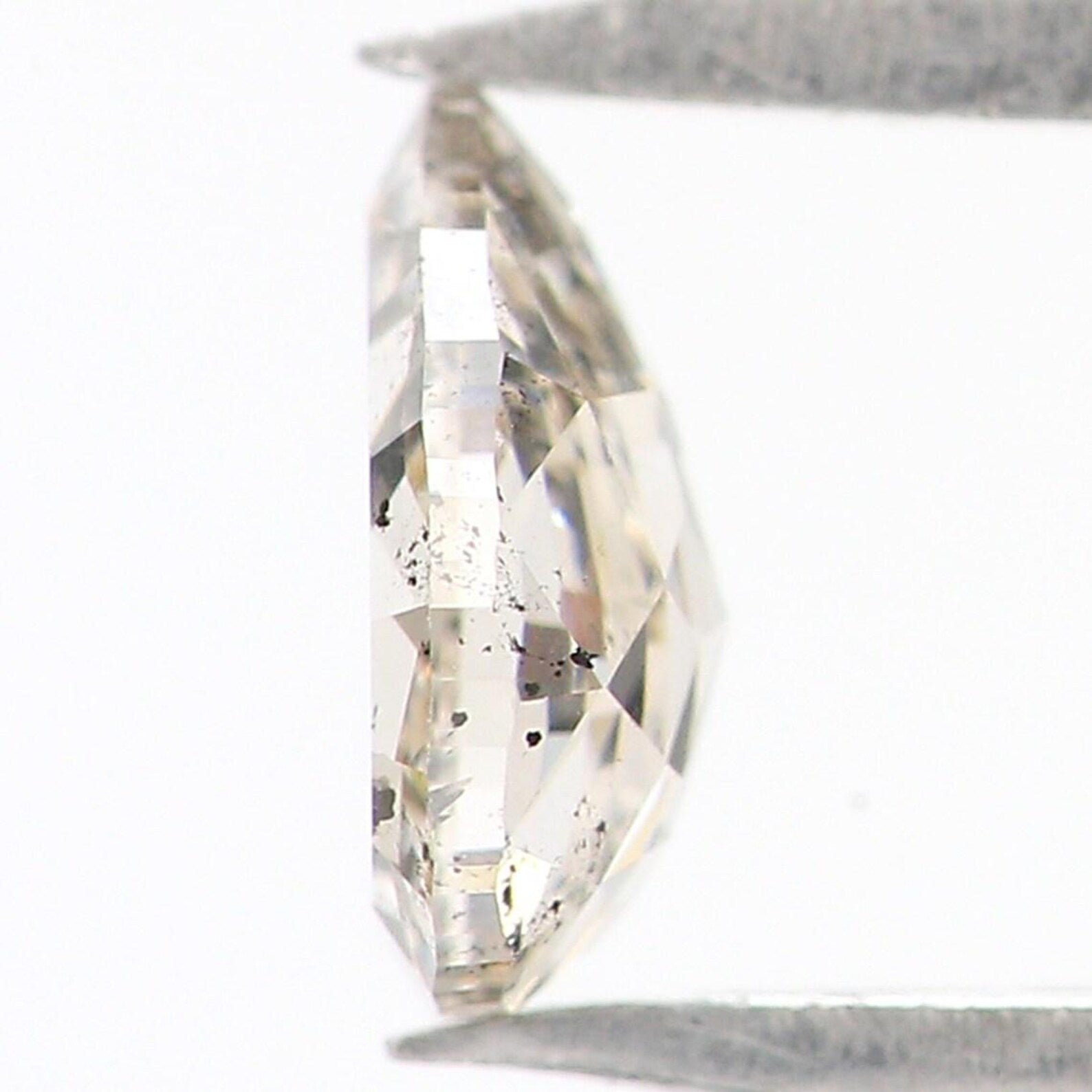 0.25 CT Natural Loose Pear Shape Diamond Salt And Pepper Pear Diamond 5.00 MM Natural Loose Black Grey Color Pear Rose Cut Diamond NQ1850