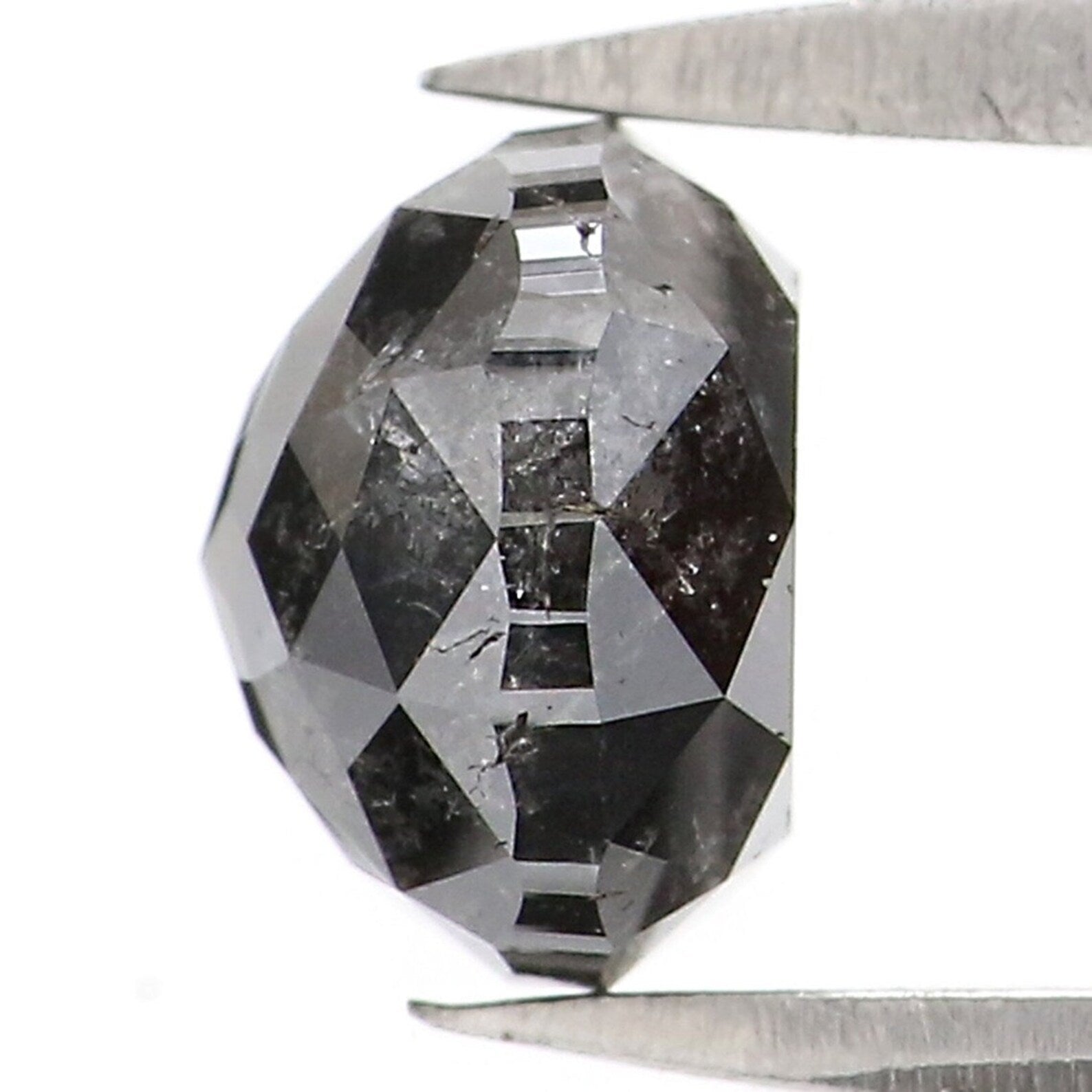 1.50 CT Natural Loose Cushion Diamond Salt And Pepper Diamond 6.35 MM Natural Loose Diamond Cushion Rose Cut Diamond Cushion Diamond NQ2388