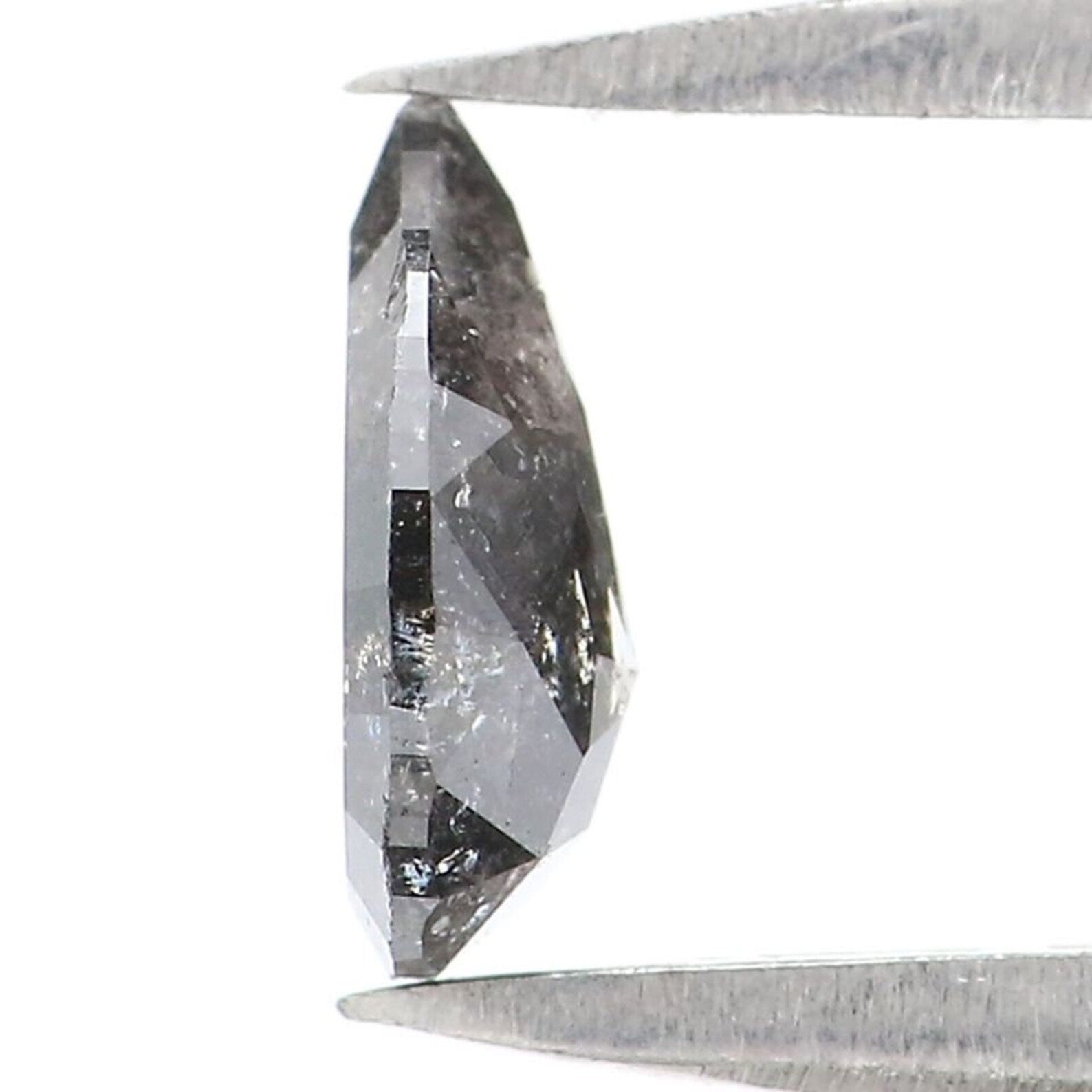 0.42 CT Natural Loose Pear Shape Diamond Salt And Pepper Pear Cut Diamond 6.45 MM Natural Loose Diamond Black Grey Color Pear Diamond NQ2117