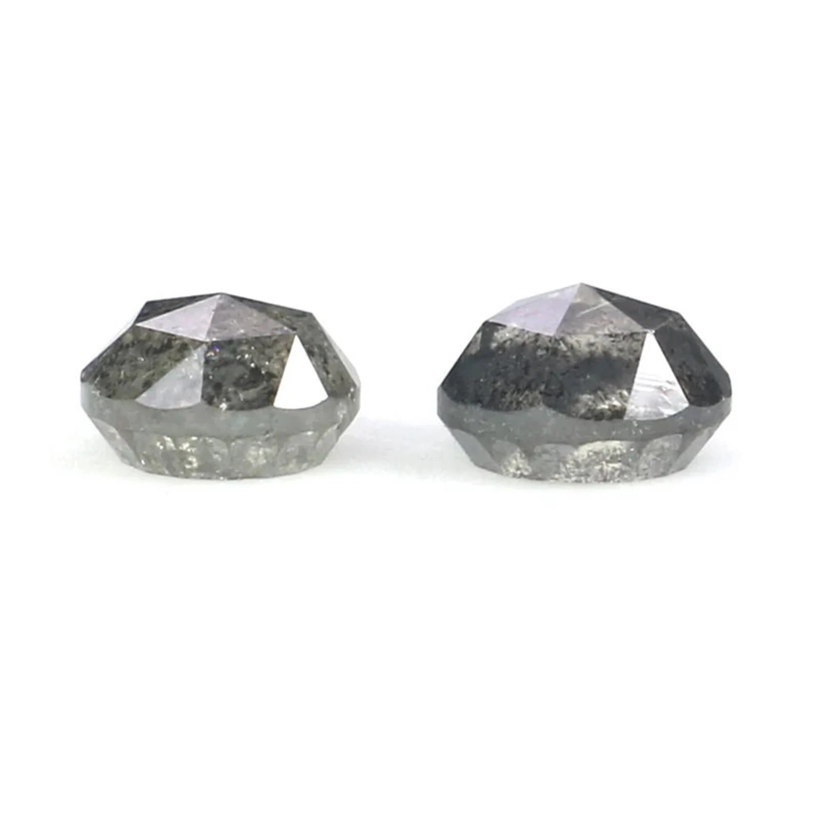 0.70 CT Natural Loose Round Shape Diamond Salt And Pepper Round Diamond 4.15 MM Natural Loose Black Grey Color Round Rose Cut Diamond NQ2339