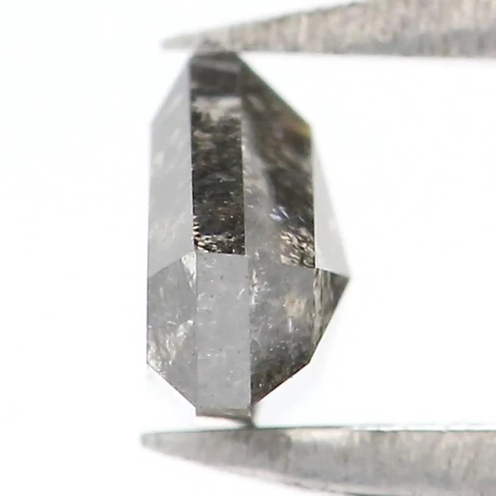 0.36 CT Natural Loose Shield Shape Diamond Salt And Pepper Shield Diamond 3.90 MM Natural Black Grey Color Shield Rose Cut Diamond NQ7289