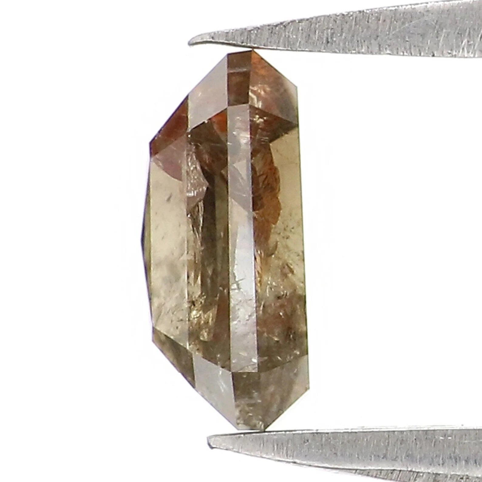 0.90 Ct Natural Loose Emerald Shape Diamond Grey Green Color Emerald Diamond 6.55 MM Natural Loose Grey Green Emerald Rose Cut Diamond NQ984