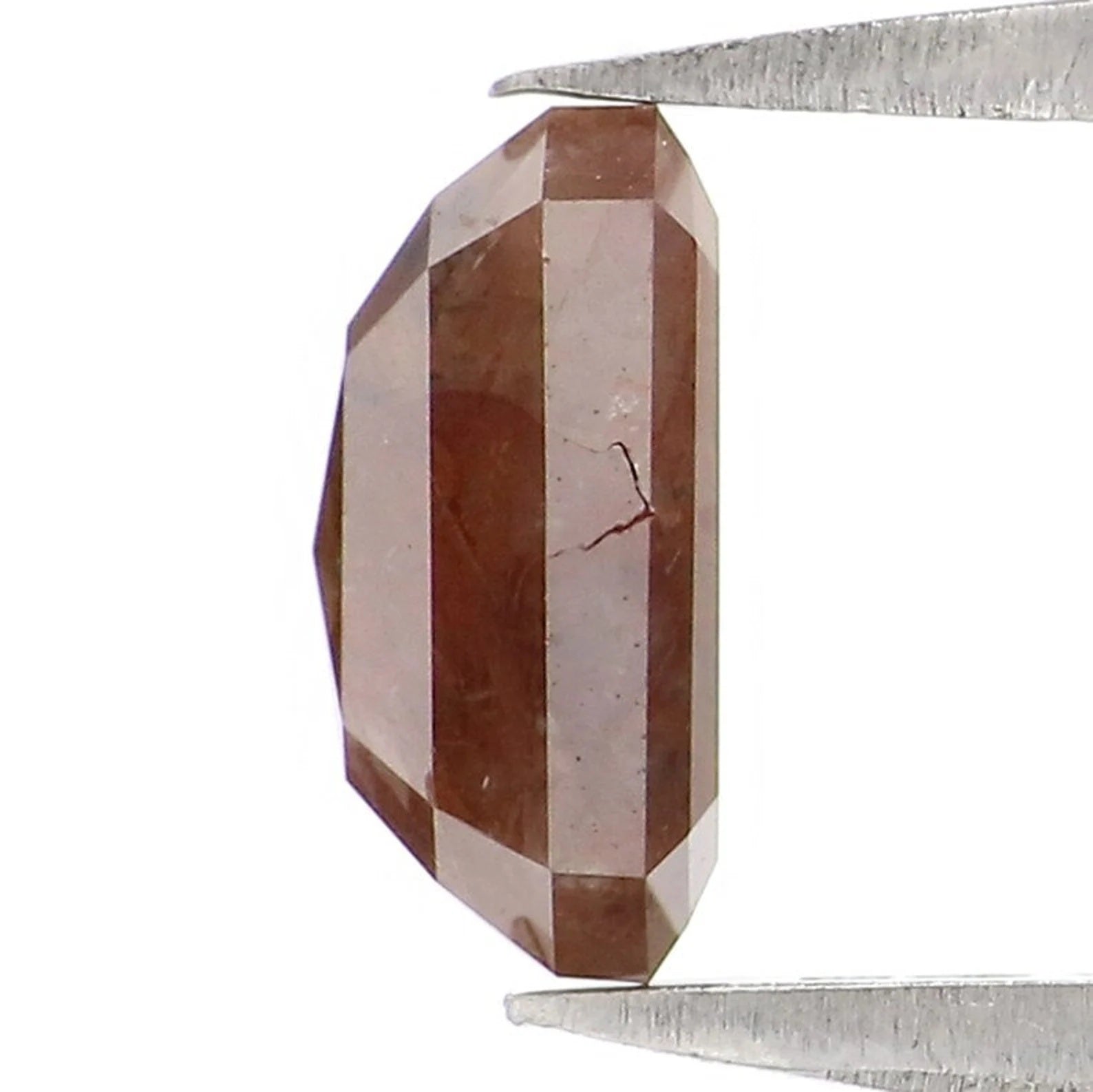 1.08 CT Natural Loose Emerald Shape Diamond Brown Color Emerald Diamond 6.85 MM Natural Diamond Brown Color Emerald Rose Cut Diamond NQ479