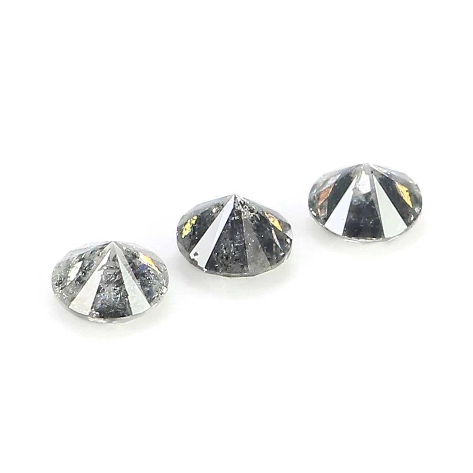 0.56 Ct Natural Loose Round Shape Diamond Salt And Pepper Round Diamond 3.50 MM Natural Black Grey Color Round Brilliant Cut Diamond NQ8397