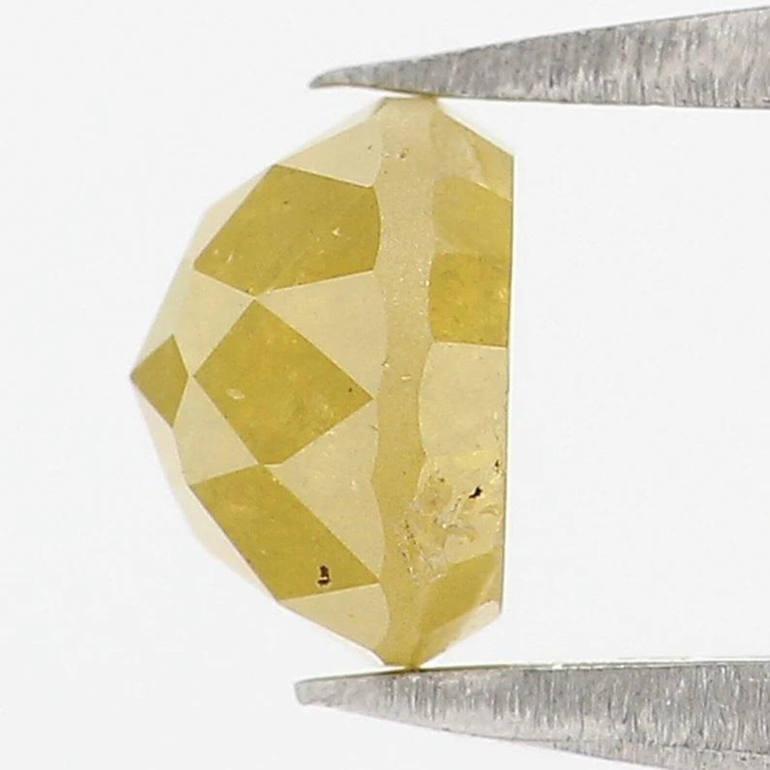 0.36 CT Natural Loose Round Shape Diamond Yellow Color Round Cut Diamond 5.40 MM Natural Loose Yellow Color Round Rose Cut Diamond NQ9619