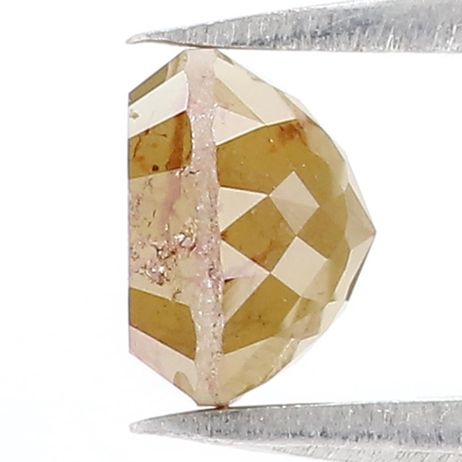 1.54 CT Natural Loose Round Shape Diamond Yellow Color Round Cut Diamond 6.40 MM Natural Loose Green Color Round Rose Cut Diamond NQ7179