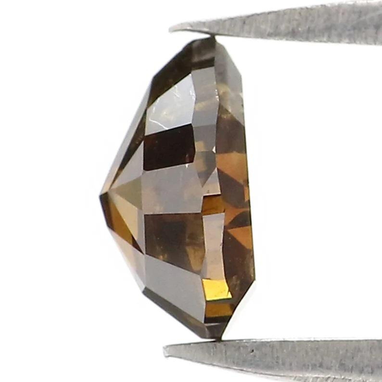 0.56 CT Natural Loose Pear Shape Diamond Brown Color Pear Cut Diamond 5.90 MM Natural Loose Diamond Brown Color Pear Rose Cut Diamond NQ9193
