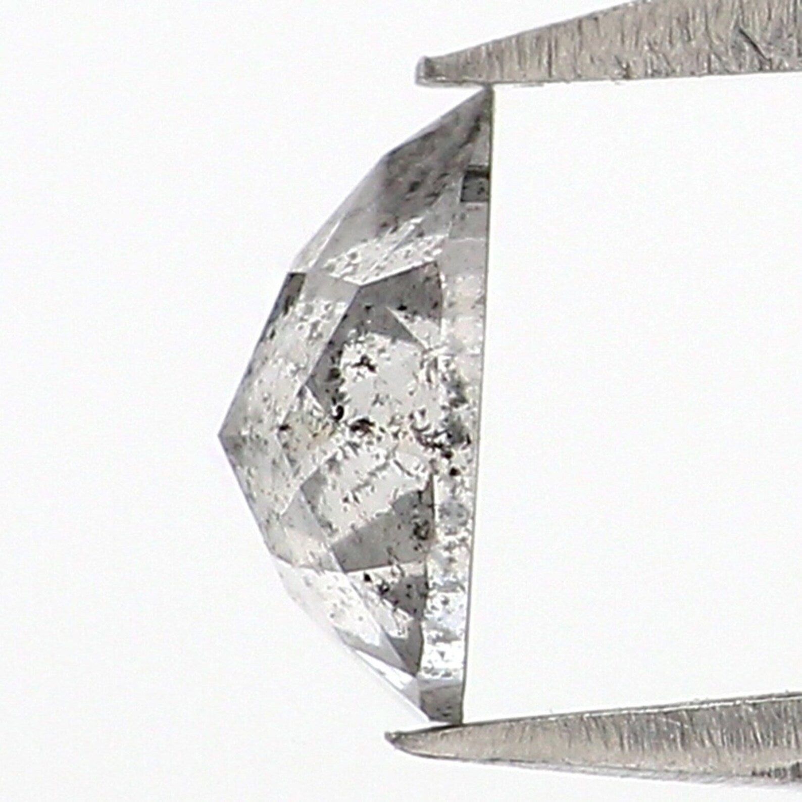 0.33 CT Natural Loose Pear Shape Diamond Salt And Pepper Pear Diamond 5.20 MM Natural Diamond Black Grey Color Pear Rose Cut Diamond NQ8847