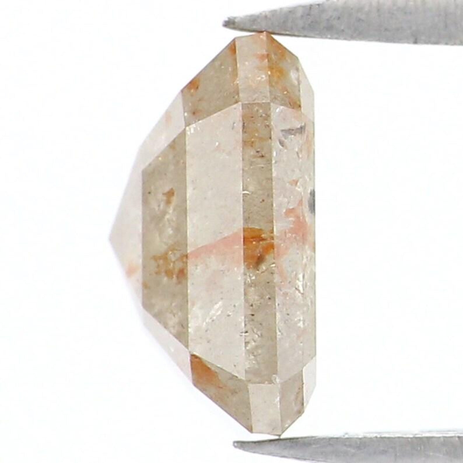 1.26 CT Natural Loose Emerald Shape Diamond Grey Color Emerald Cut Diamond 6.95 MM Natural Loose Grey Color Emerald Rose Cut Diamond NQ700