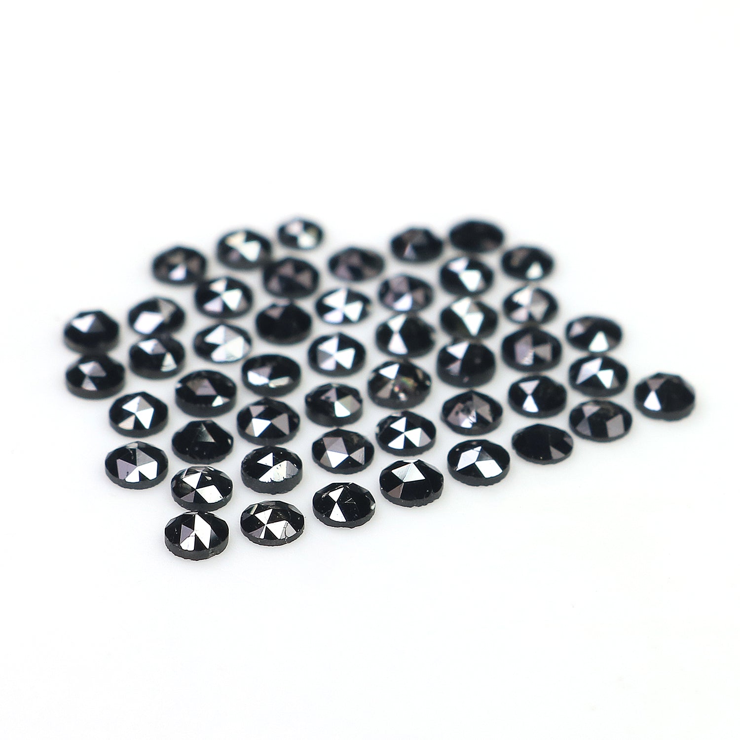 3.25 CT Natural Loose Round Rose Cut Diamond Black Color Round Shape Diamond 2.60 MM Natural Loose Black Color Round Rose Cut Diamond LQ1832