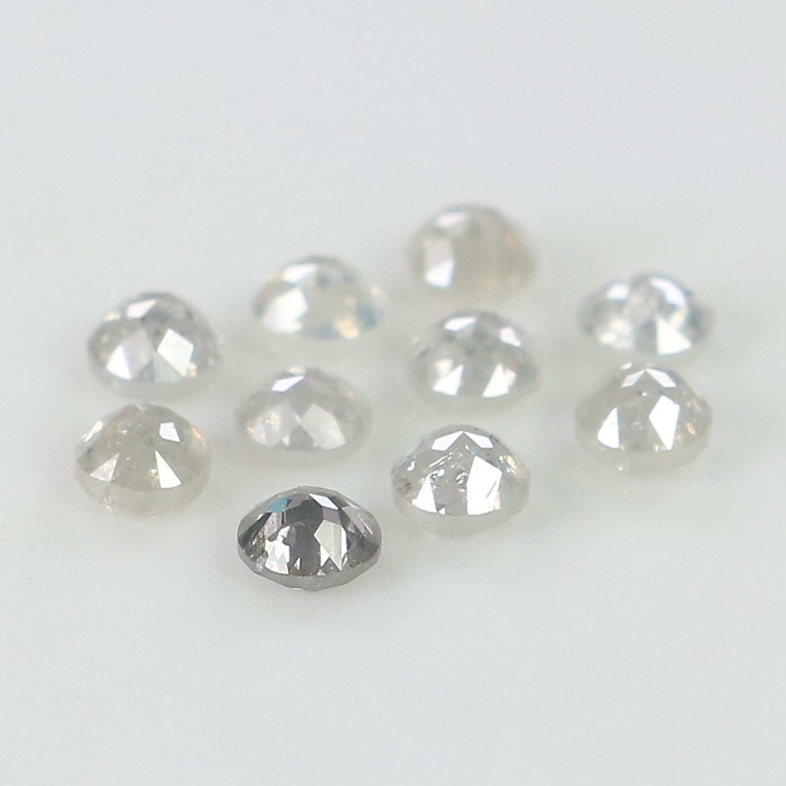 0.90 CT Natural Loose Round Shape Diamond Grey Color Round Diamond 2.55 MM Natural Loose Diamond Grey Color Round Rose Cut Diamond NQ2554
