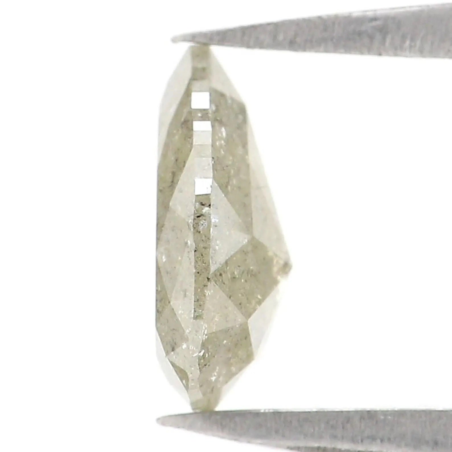 0.80 CT Natural Loose Pear Shape Diamond Grey Color Pear Cut Diamond 7.35 MM Natural Loose Diamond Grey Color Pear Rose Cut Diamond NQ8695