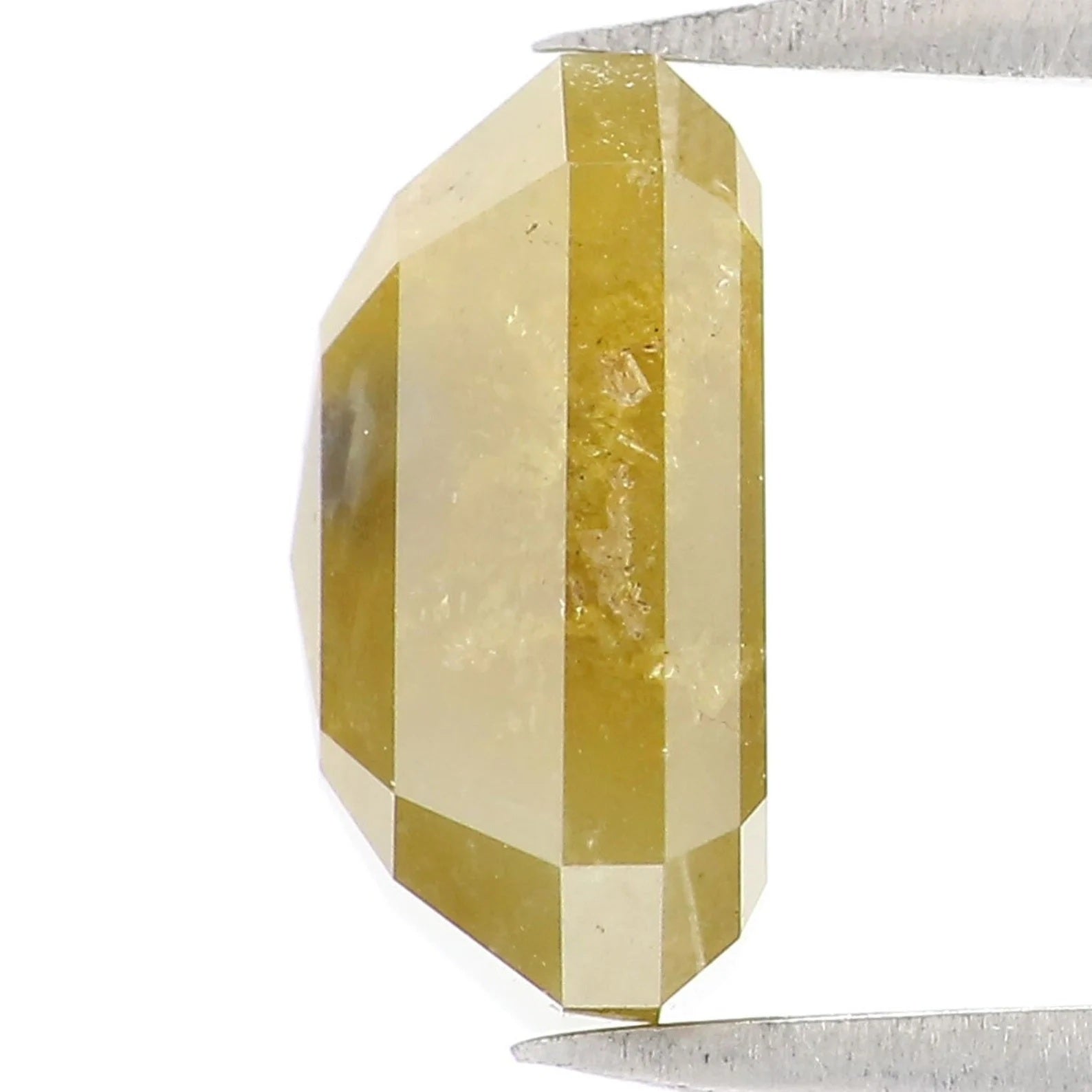 2.77 CT Natural Loose Emerald Shape Diamond Yellow Color Emerald Cut Diamond 8.90 MM Natural Loose Emerald Shape Rose Cut Diamond QN153