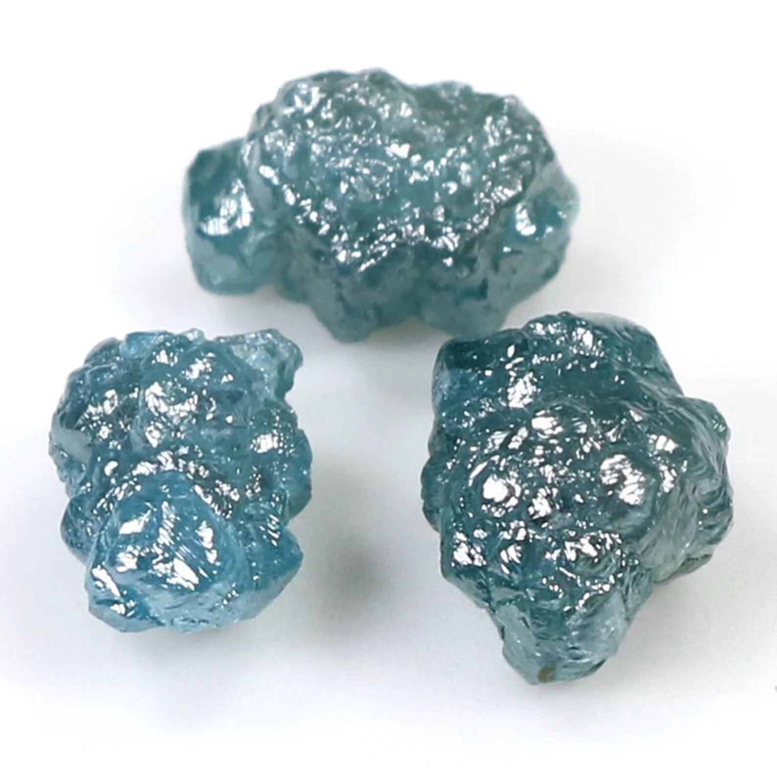 3.73 CT Natural Loose Rough Shape Diamond Blue Color Irregular Cut Diamond 6.70 MM Natural Loose Diamond Rough Shape Uncut Diamond NQ448