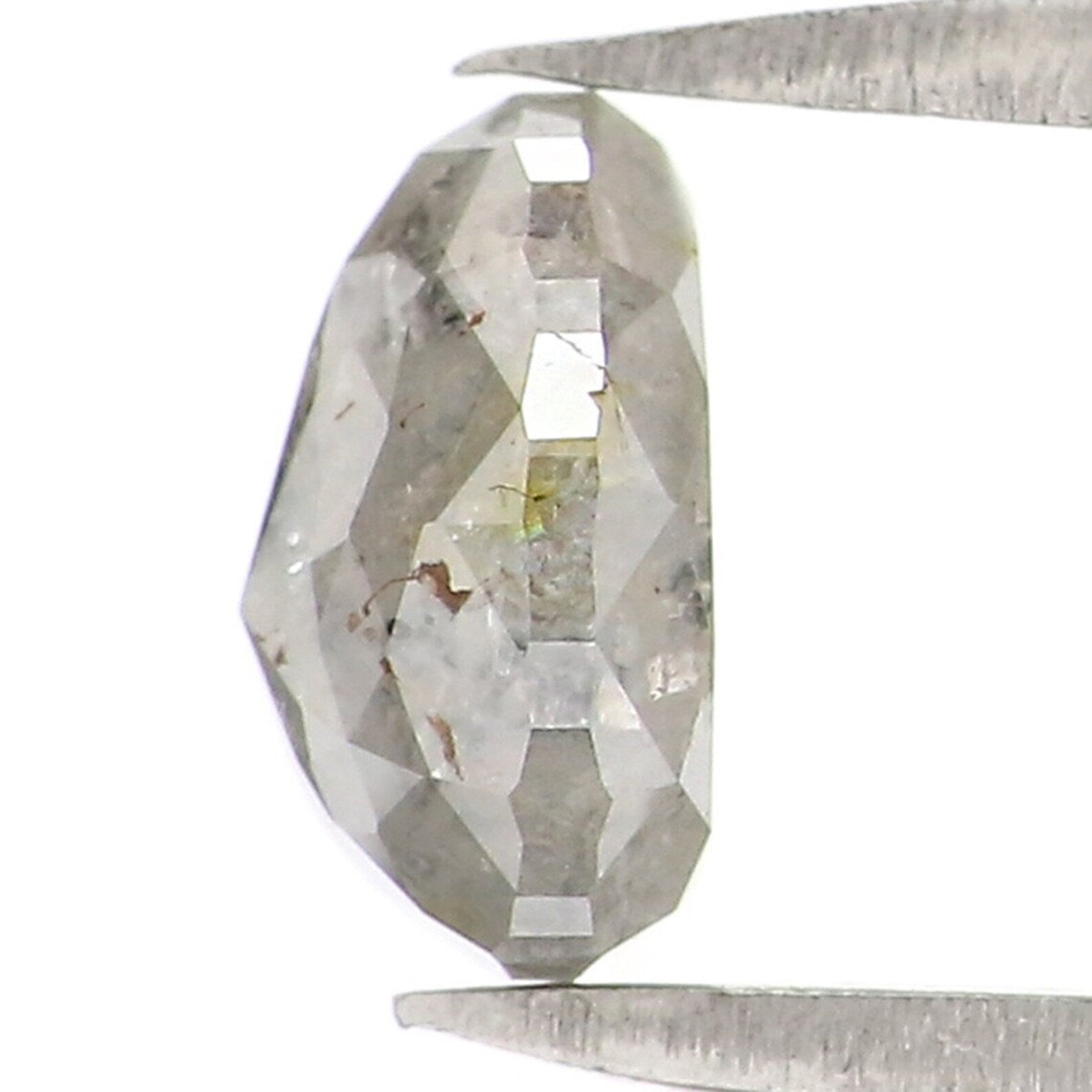 0.85 CT Natural Loose Pear Shape Diamond Salt And Pepper Pear Diamond 6.20 MM Natural Loose Diamond Grey Color Pear Rose Cut Diamond NQ2376