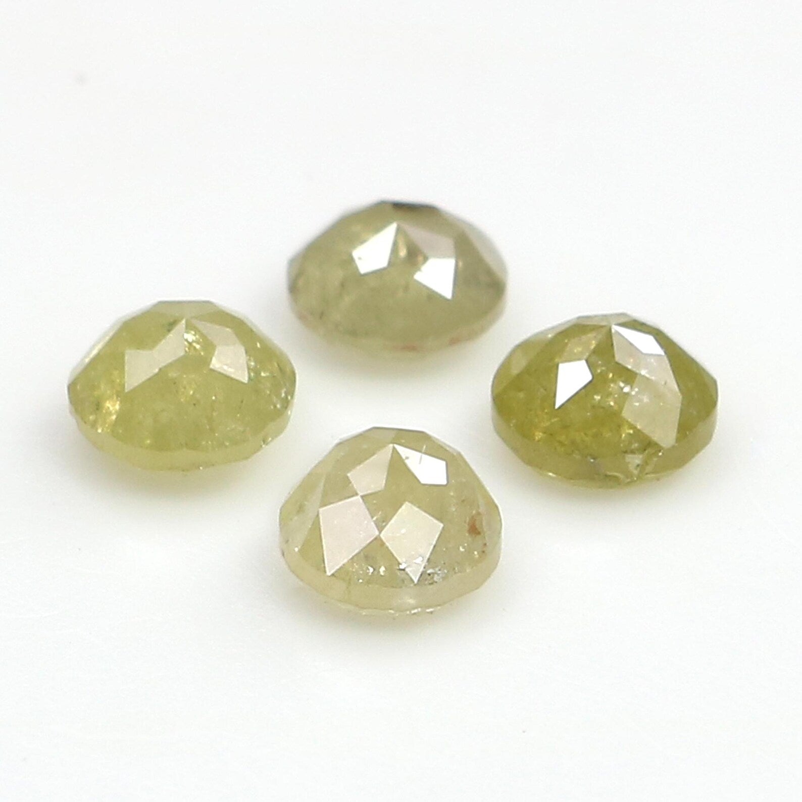 1.47 CT Natural Loose Round Rose Cut Diamond Yellow Color Round Shape Diamond 4.00 MM Natural Yellow Color Round Rose Cut Diamond NQ757