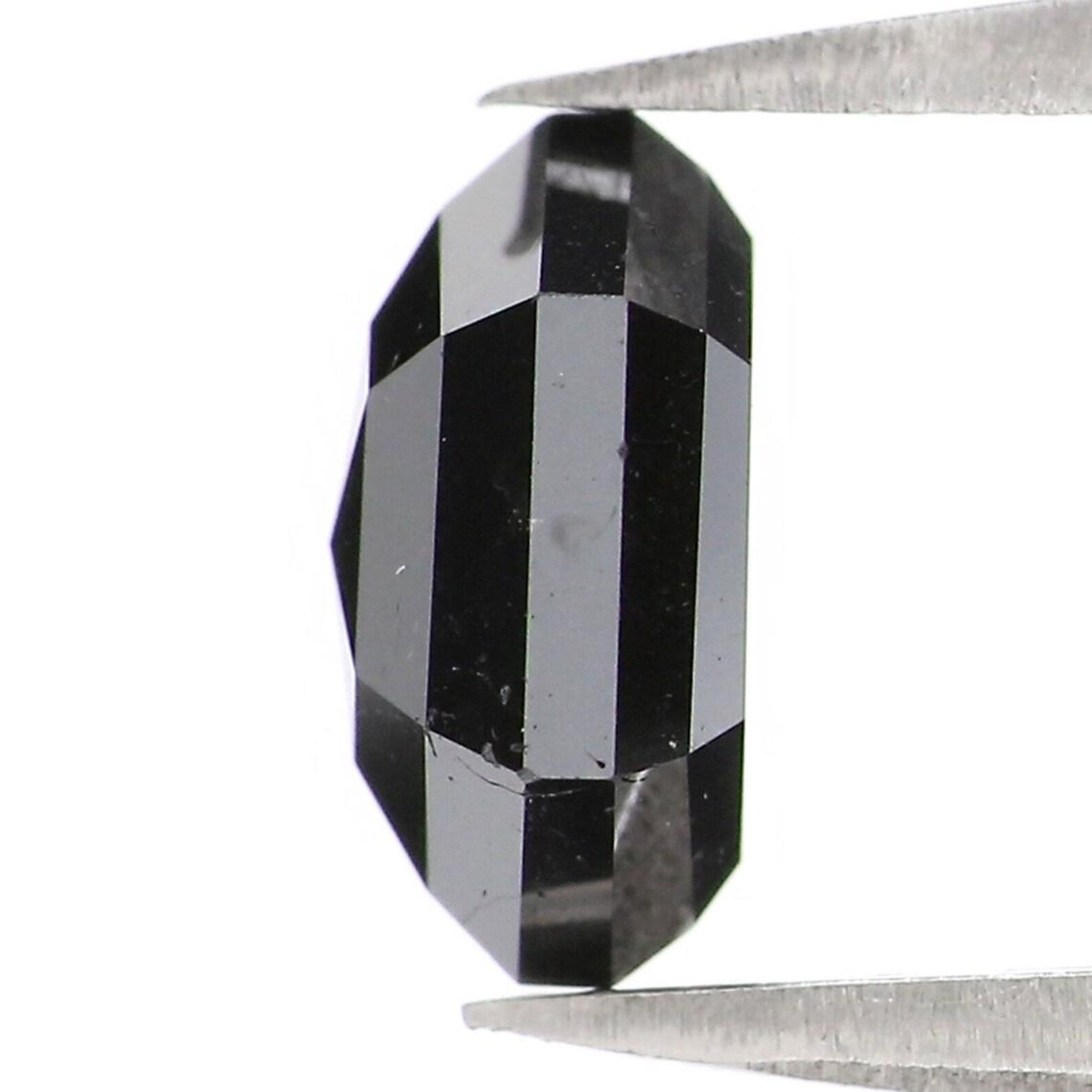 1.51 Ct Natural Loose Hexagon Shape Diamond Black Color Hexagon Diamond 7.65 MM Natural Loose Black Color Hexagon Rose Cut Diamond NQ537