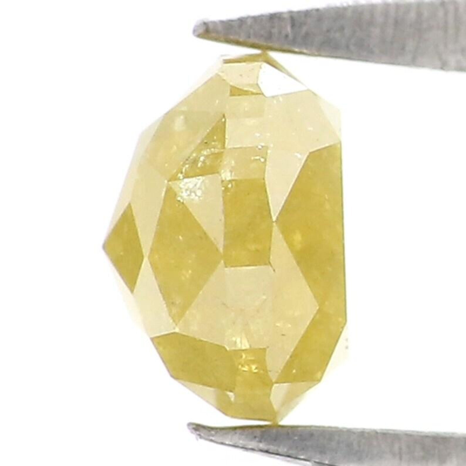 0.69 CT Natural Loose Cushion Shape Diamond Yellow Color Cushion Cut Diamond 4.85 MM Natural Yellow Color Cushion Rose Cut Diamond NQ2405